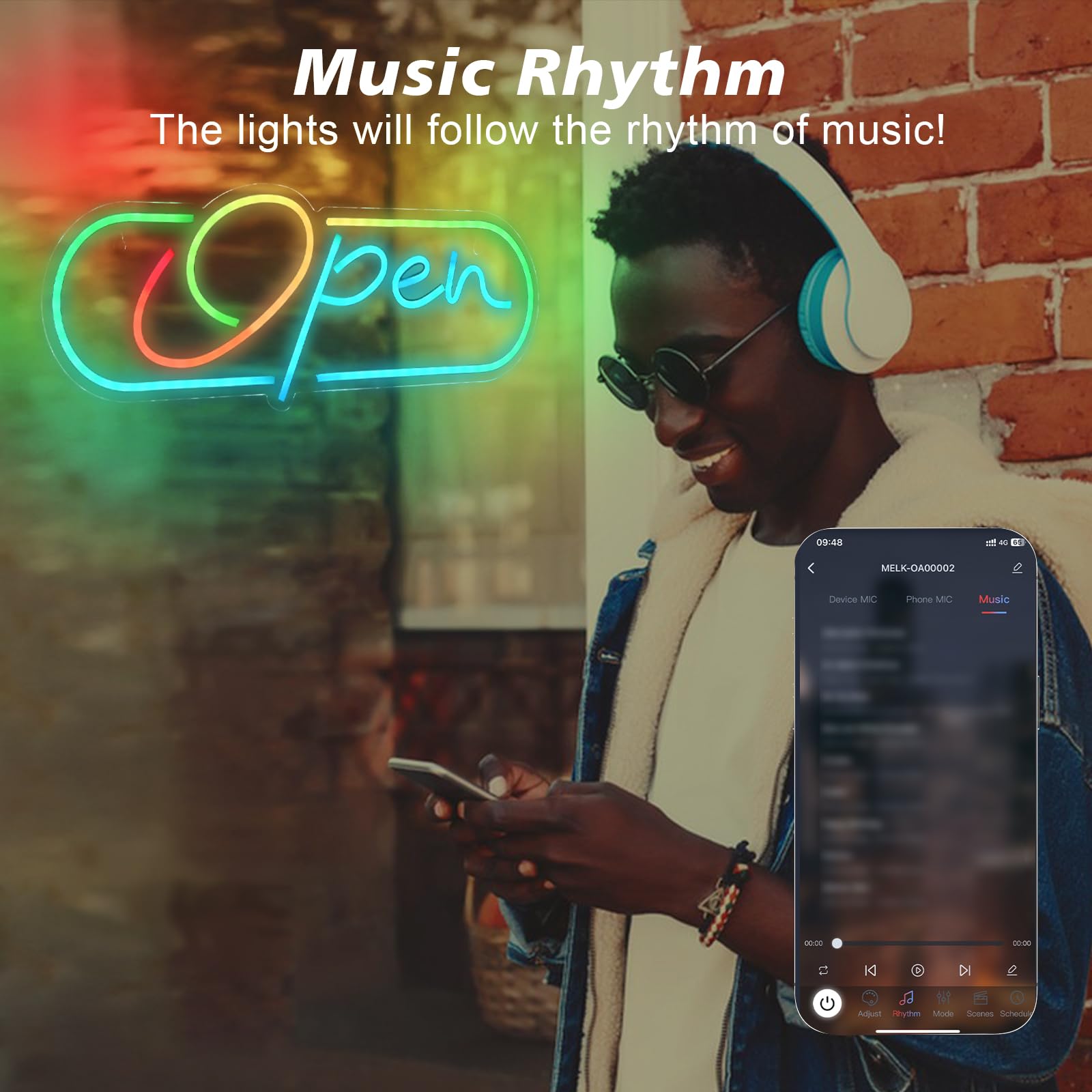 Ineonlife Open Neon Sign, Dream Colorful Open Controller Neon Light for Wall Display Sign Walls Window Door Bar Shop Coffee Salo