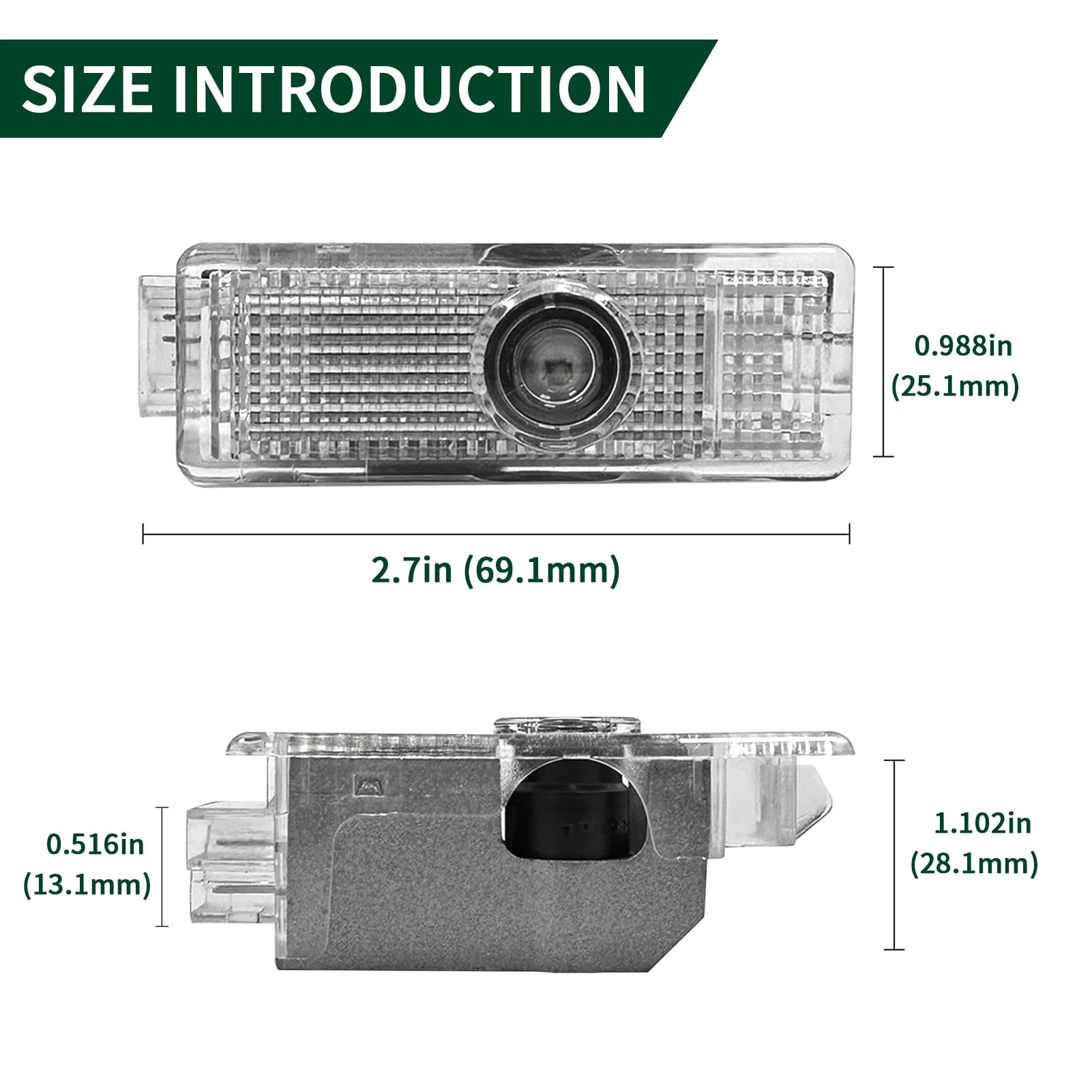 2 Pcs Never Fade Door Light Logo, Projection Ghost Shadow Welcome Puddle Light Compatible With Range Rover 2010-2022 Accessories