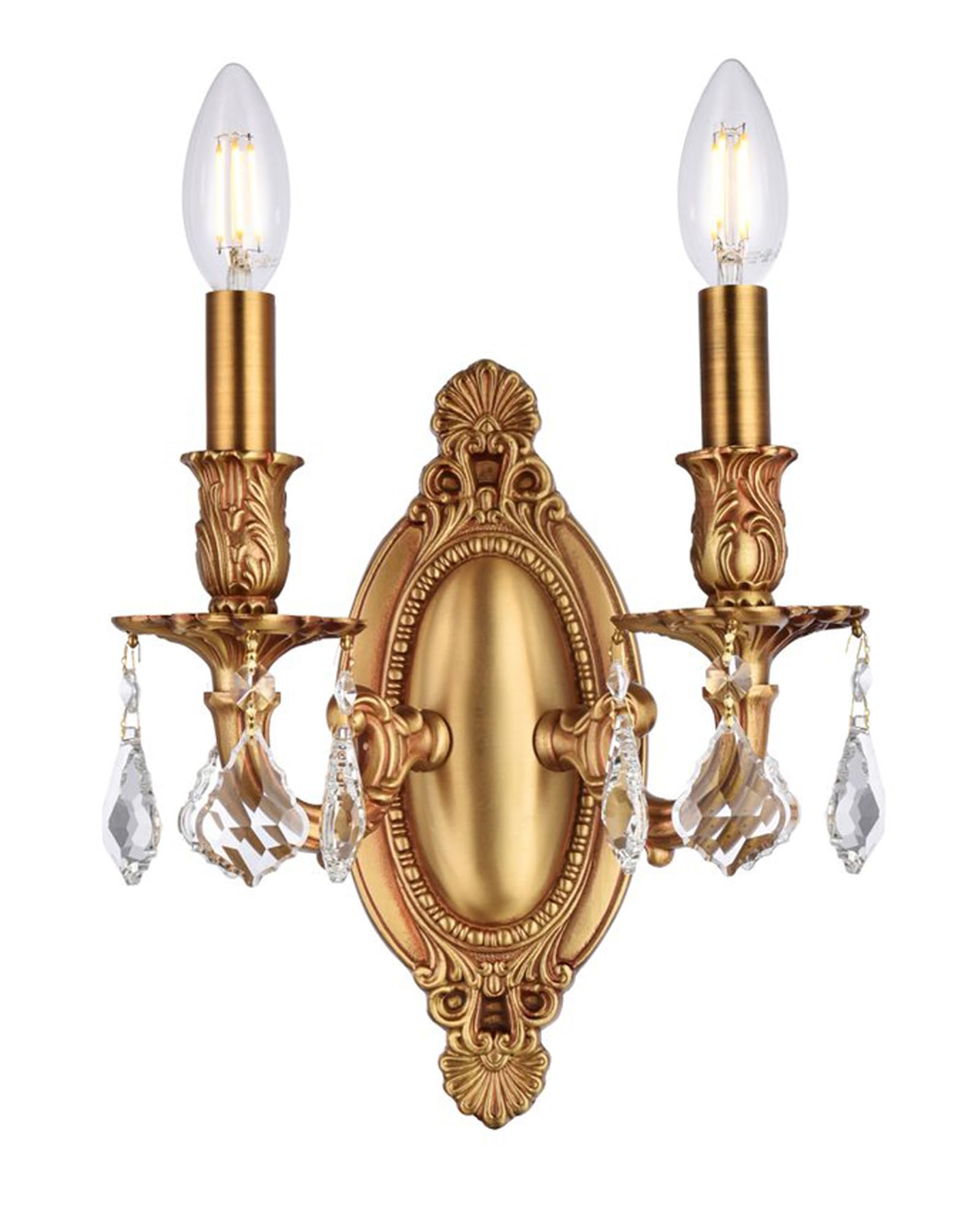 Elegant Lighting Royal Cut Crystal Chandelier, 9in French Gold, Alloy Steel, Glass, Wood, Model 9202W9FG/RC