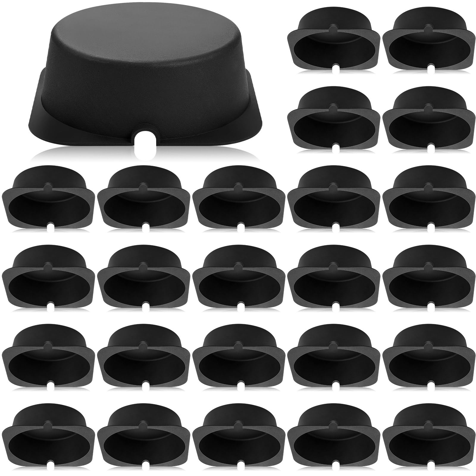 Tuanse 25 Pcs Recessed Light Cover For 6 Inch Lighting Fixtures 8.6 X 8.6 X 2.9 Inch Fire-Resistant And Energy-Saving Light Insulation Protect Cover For Attic (Black)