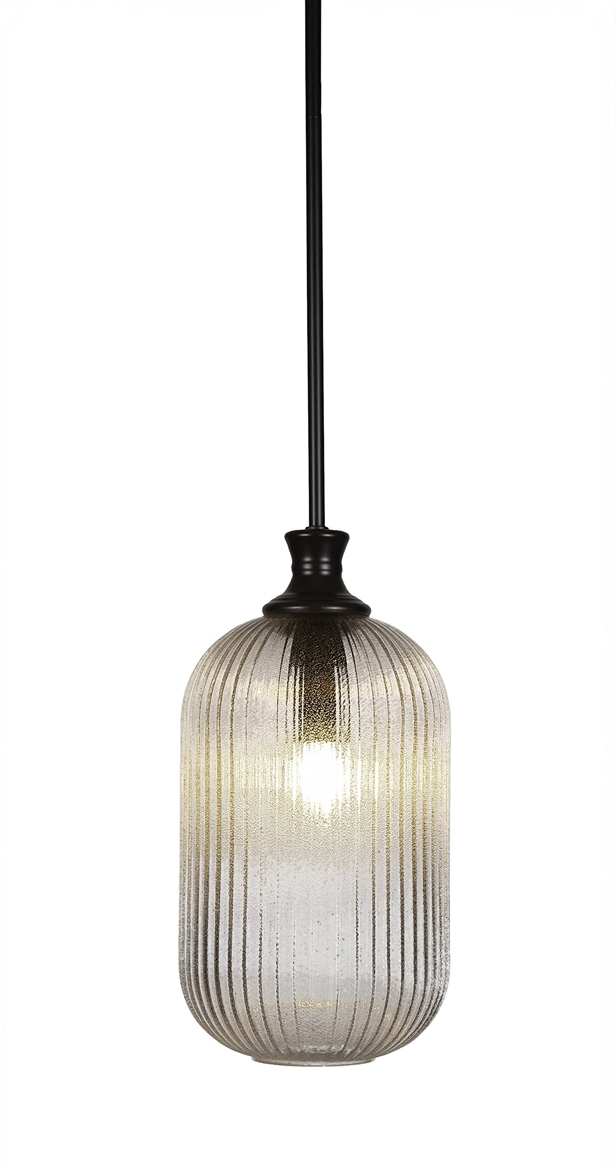 Toltec Lighting Carina 1 Light Pendant in Matte Black (74-MB-4608)