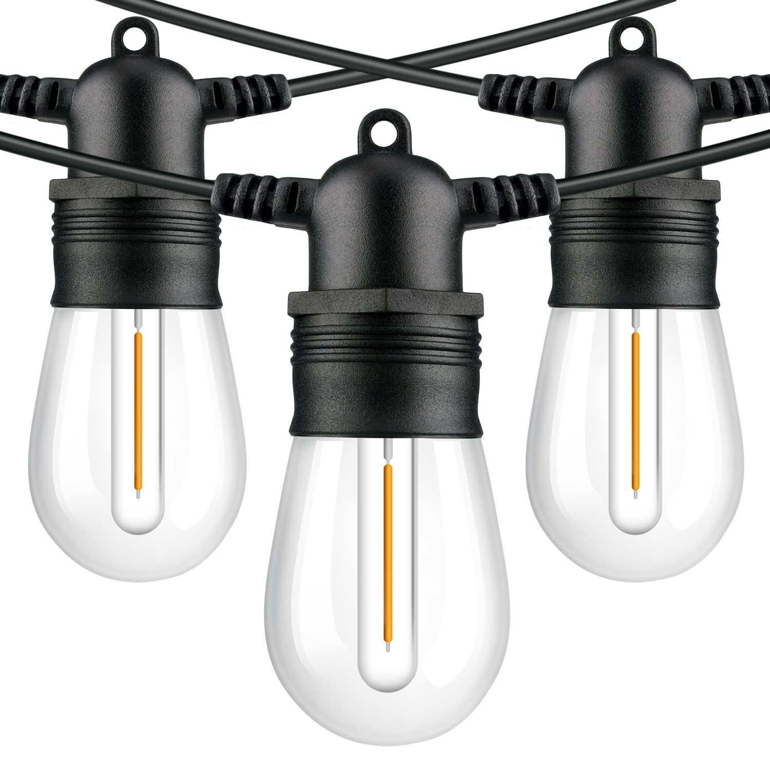 Jerritte 30Ft Led Outdoor String Lights, 10+1 Shatterproof Bulbs, Dimmable, Ip65 Waterproof