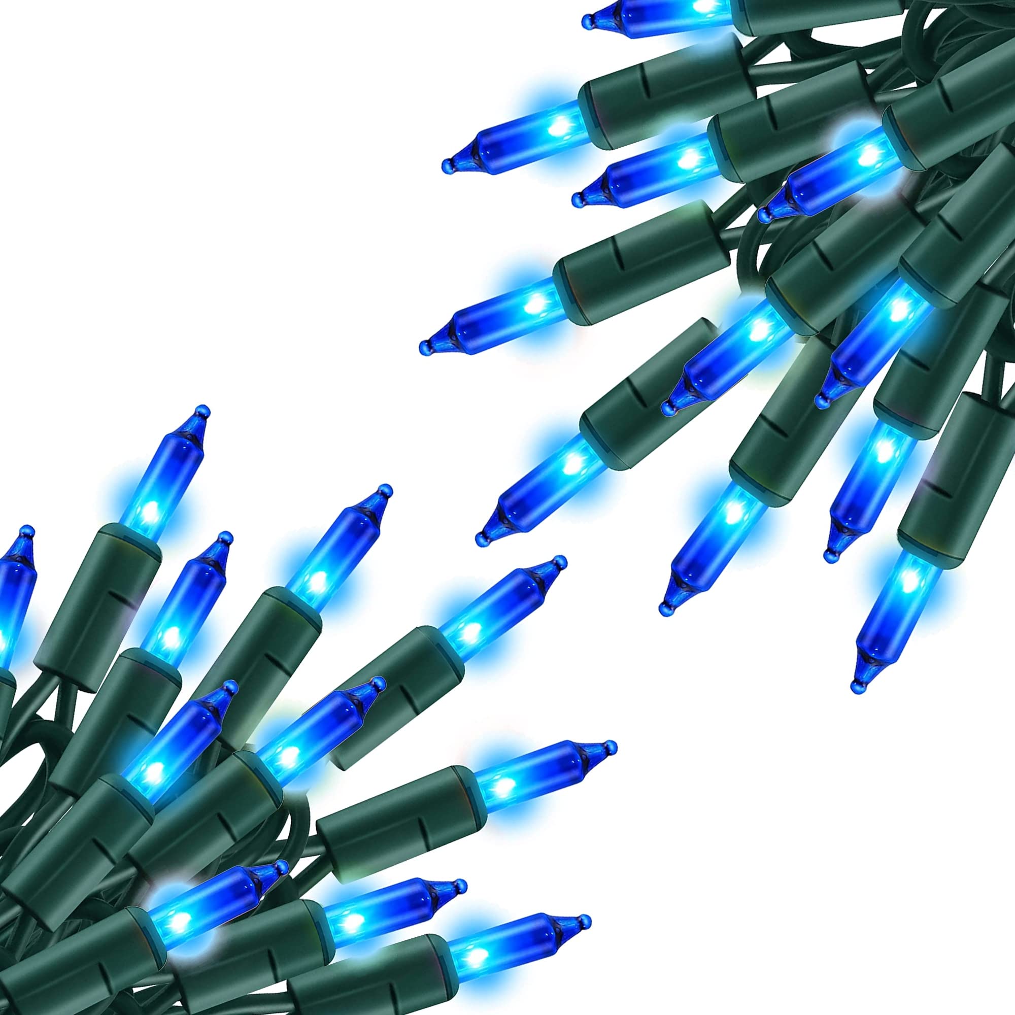 TW SHINE Blue Christmas Mini String Lights, 20FT, 100 Count, Waterproof, Model ZF-100-2/SB for Indoor/Outdoor Decor