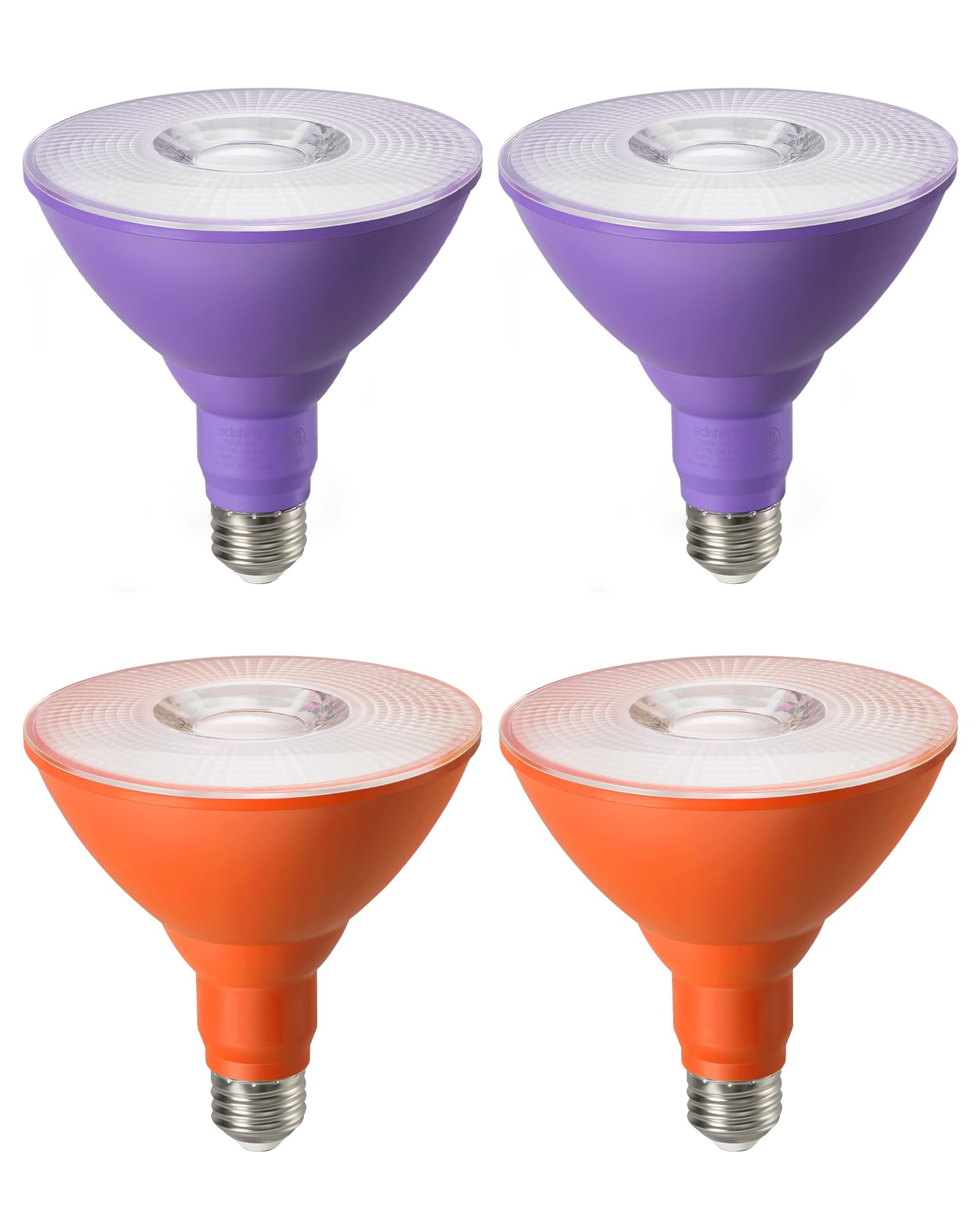 Edishine Par38 Purple & Orange Led Flood Light Bulbs Outdoor, Dimmable Purple Orange Led Light Bulb, 18W(120W Equivalent), Light