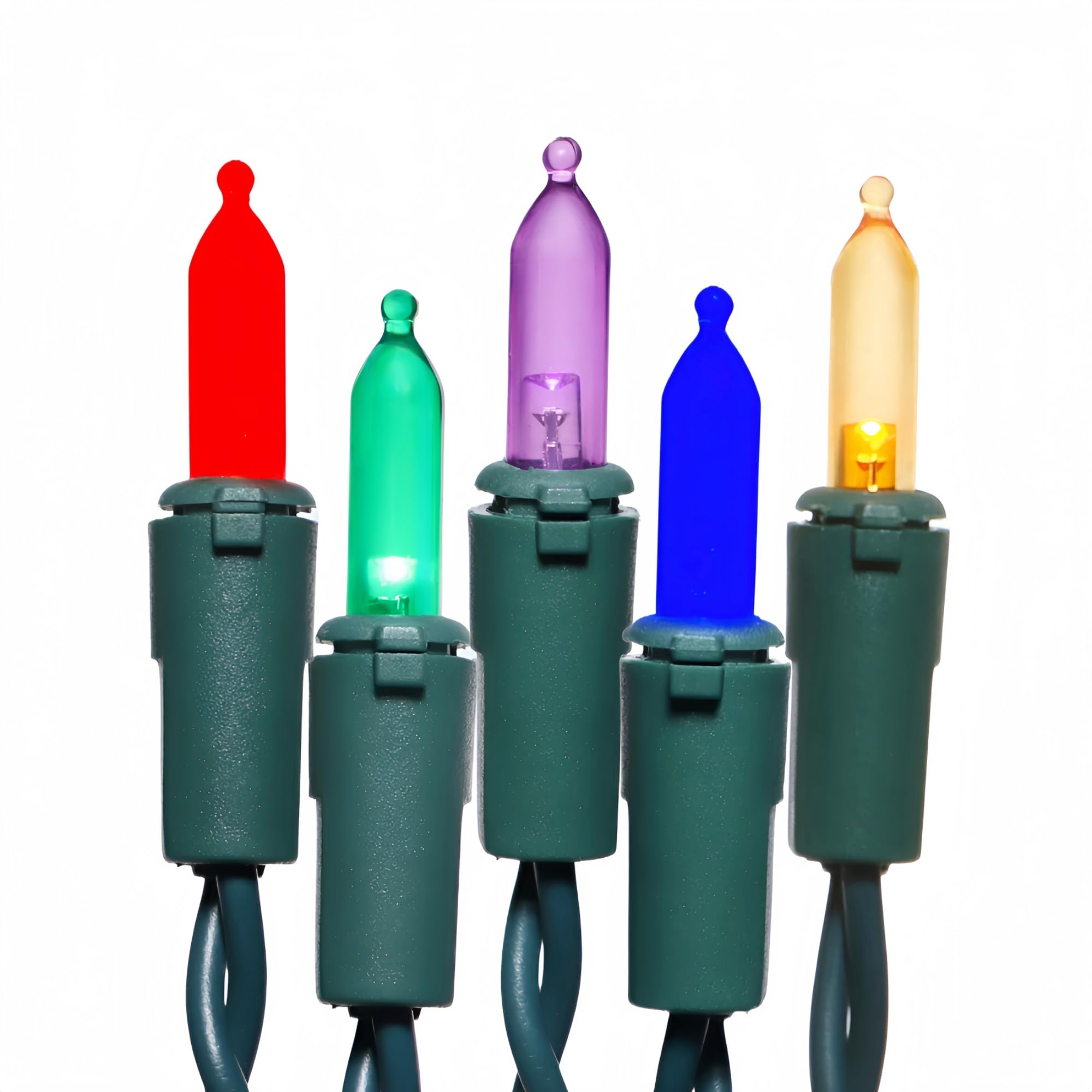 JinBest 100 LED Multicolor Christmas Lights, UL Listed and Commercial Grade 35 Ft Green Wire String Lights, for Indoor and Outdo