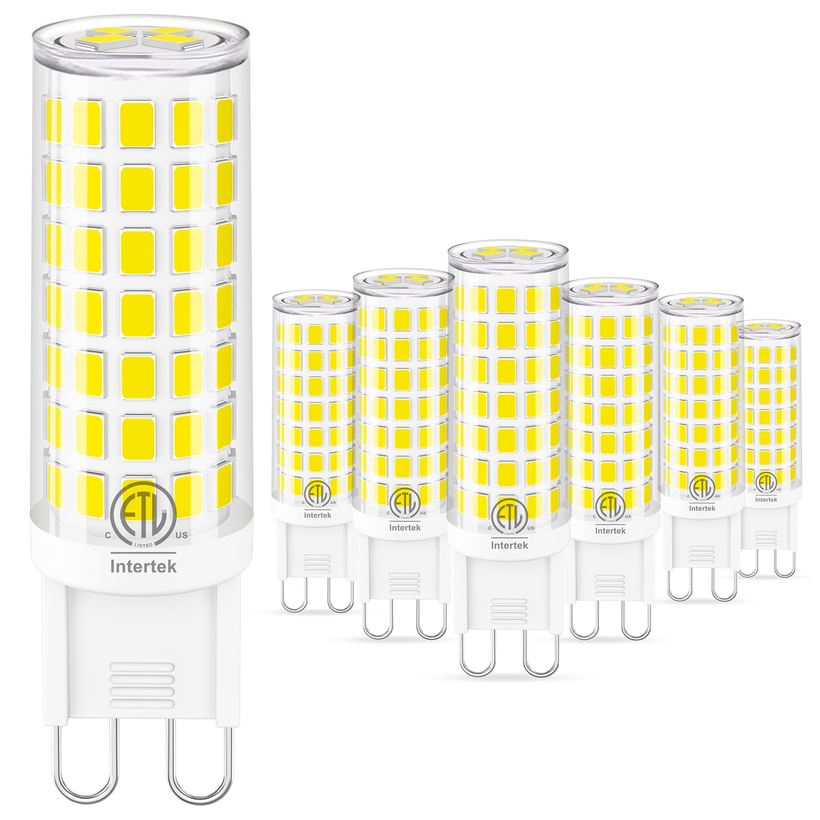 Hansang G9 Led Light Bulb,6W Chandelier Light Bulbs (60W Halogen Equivalent),88Pcs Led,6000K Daylight White,Non-Dimmable,G9 Bi P
