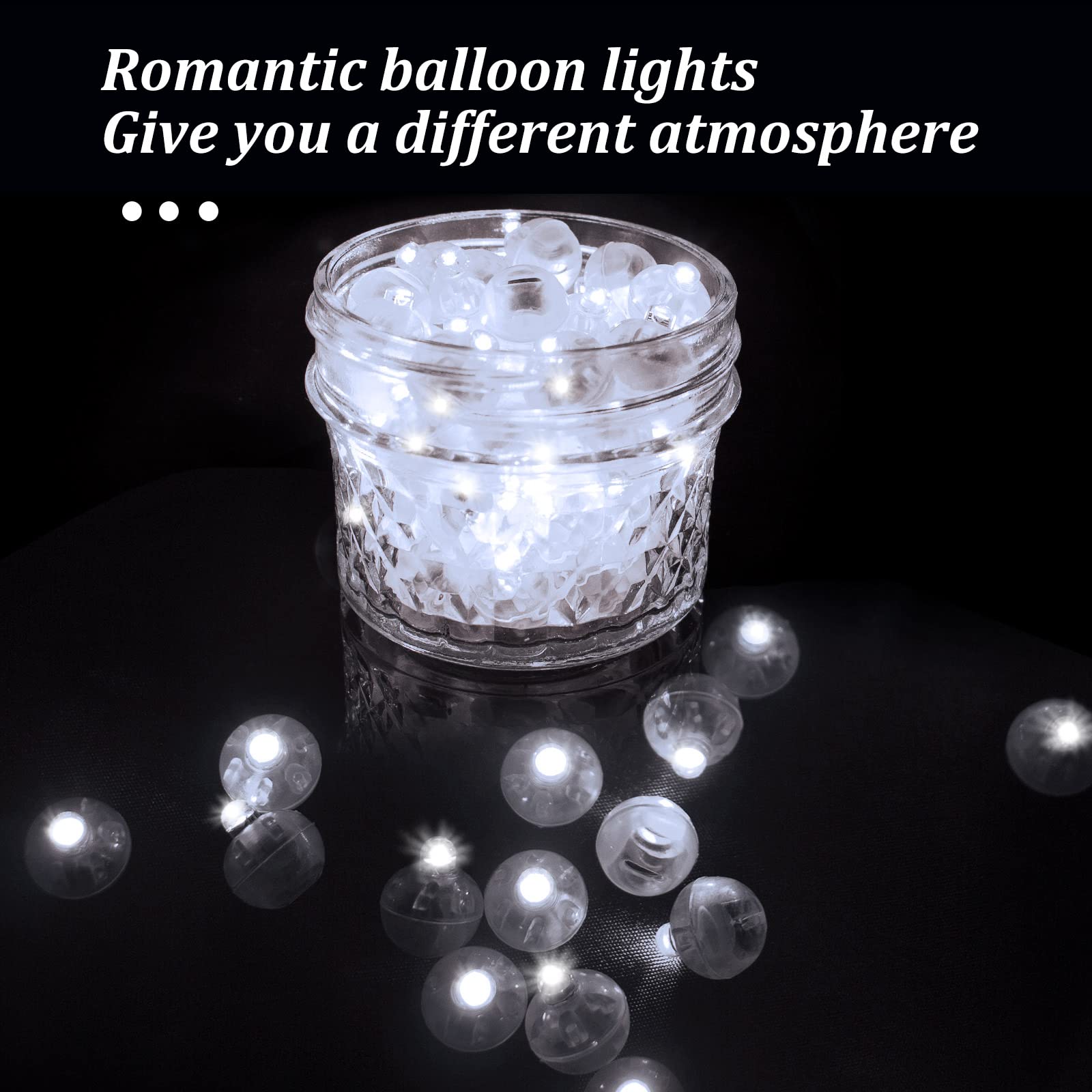 Aogist White LED Mini Ball Lights, 100 PCS, Paper, Model XL0615 for Party Decoration and Events