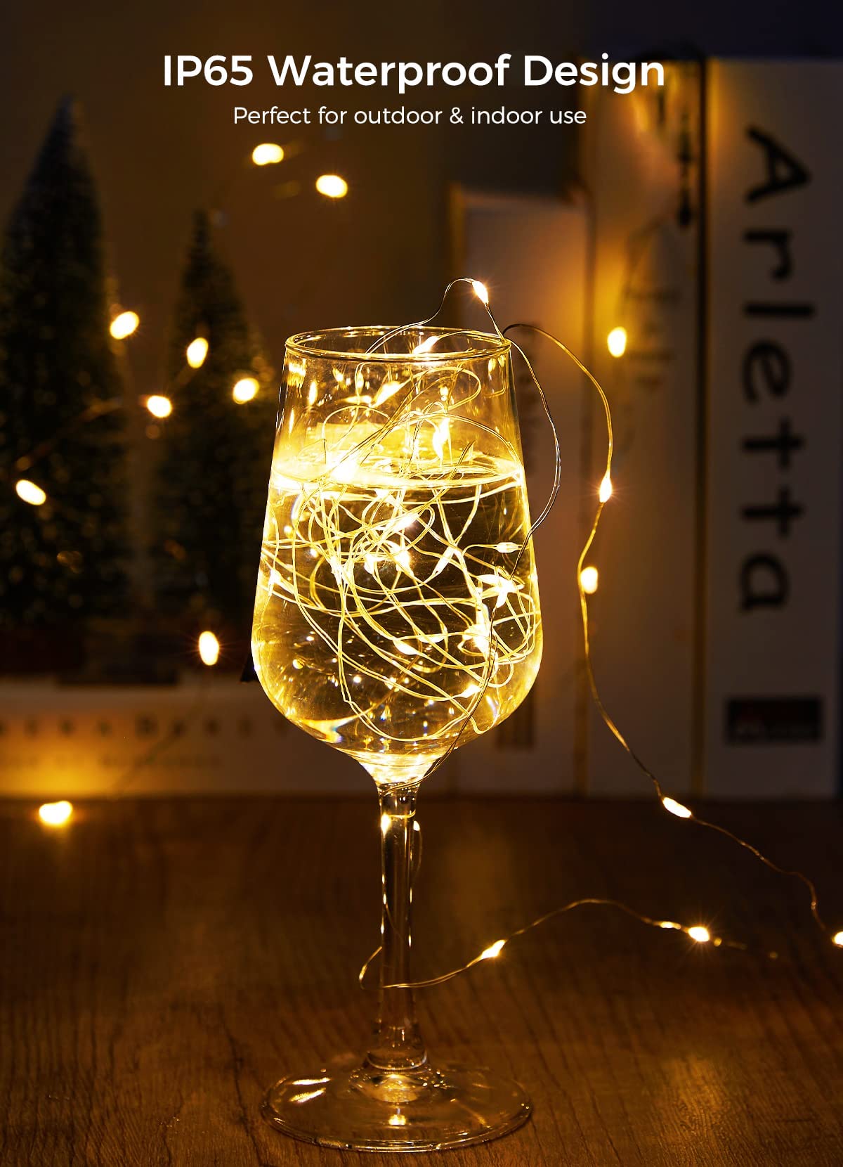 Brightown 12 Pack LED Fairy Lights, Battery Operated, Waterproof, Silver Wire, 7 Feet, Warm White + White, Model CR2032