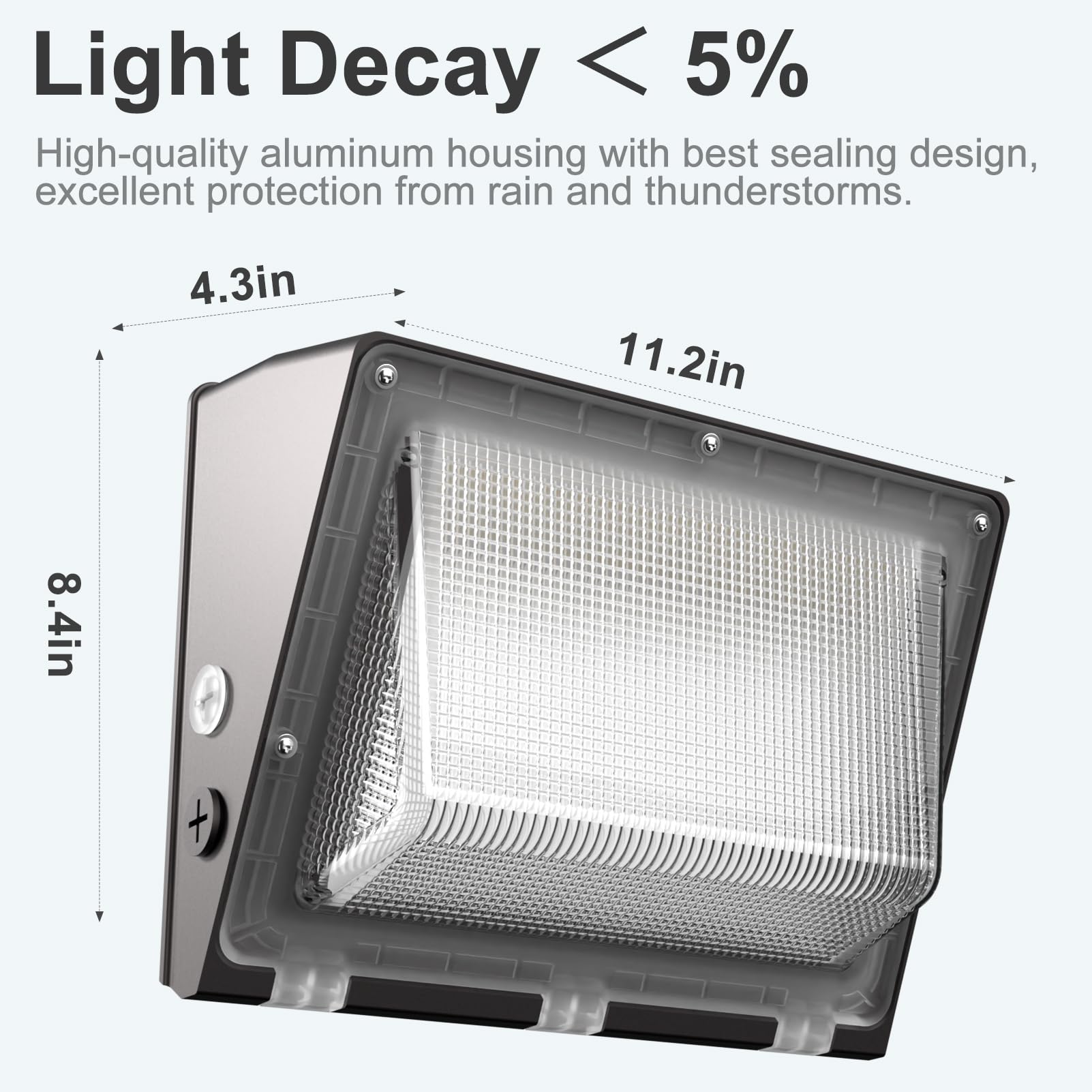 Lightdot 200W LED Wall Pack Lights 4Pack, IP65 Waterproof, Dusk to Dawn, 30000Lm, Brown, Model WPM-17-FL-OLD
