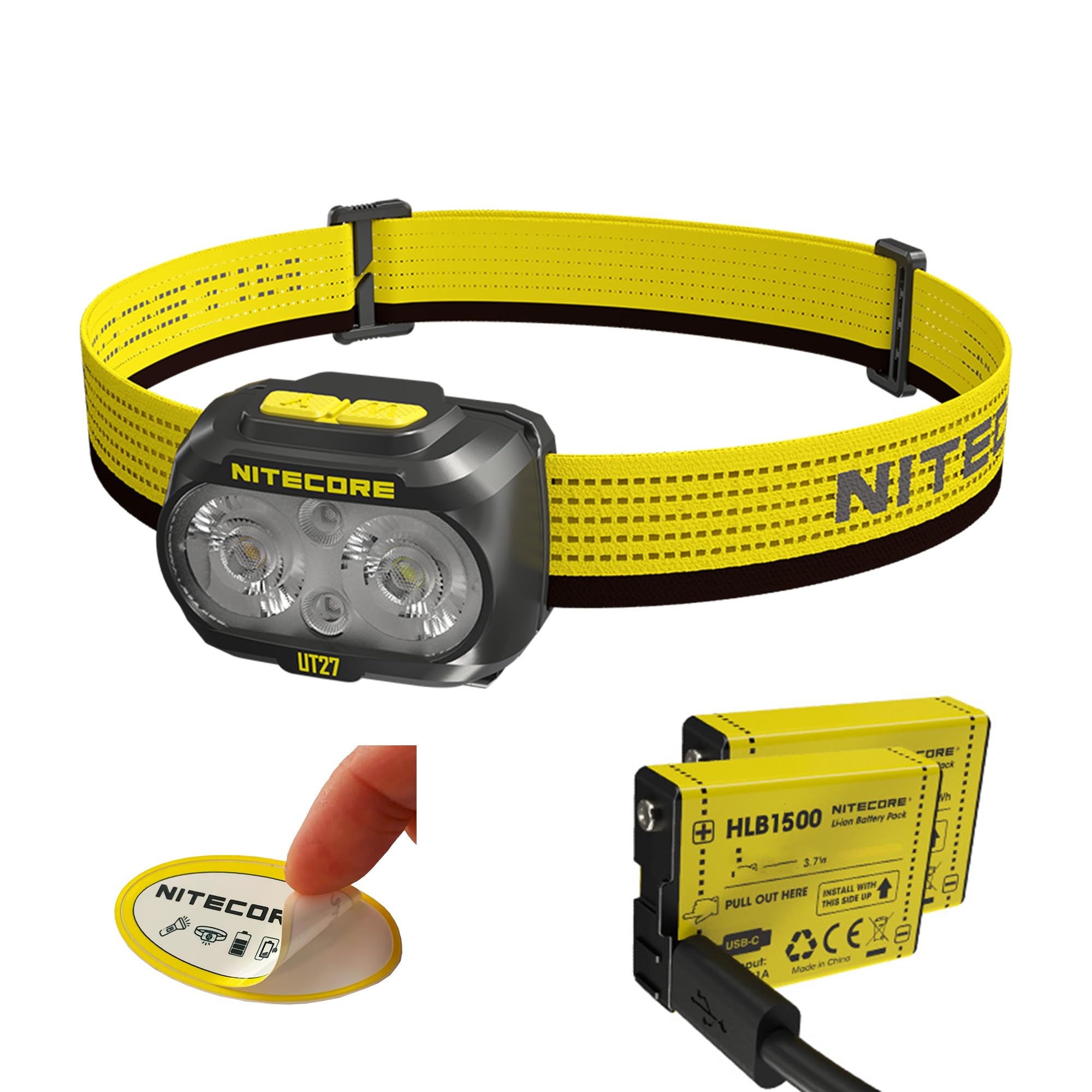 Nitecore Ut27 Pro 800 Lumen Running Headlamp, Black, Usb-C Rechargeable, Lightweight Perfect For Ultra-Trail, Hiking With White 