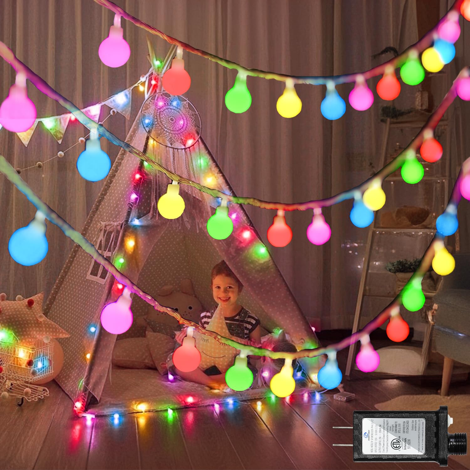 Wuxyiyang 120 Led String Lights 40Ft, 8 Lighting Modes Plug In Fairy String Lights For Bedroom Classroom Patio Garden Wedding Party Christmas Tree Outdoor Indoor Decorations Multicolor