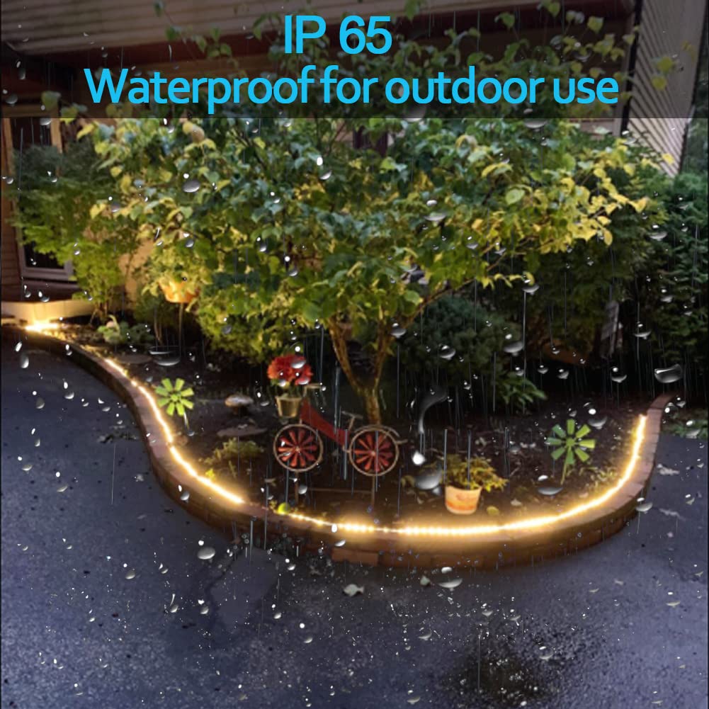 Foeers 10M 360 Led 110V Rope Lights 33Ft Outdoor Wedding Christmas Holiday Decoration Lights (Warm White)