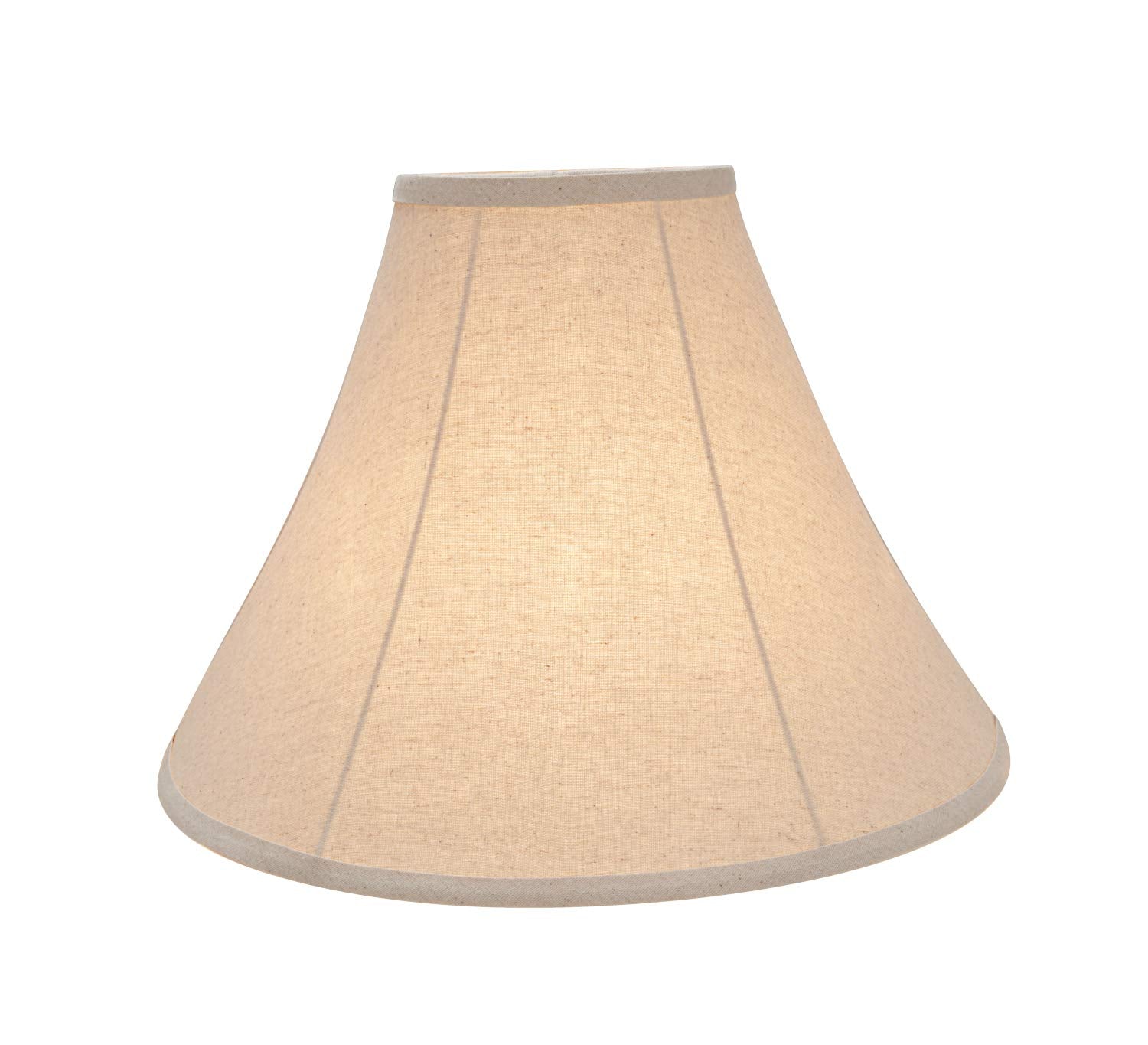 Aspen Creative 38003-2, Bell Collapsible Spider Lamp Shade, Beige, 6&quot; Top X 16&quot; Bottom X 12&quot; Slant Height, Set Of 2