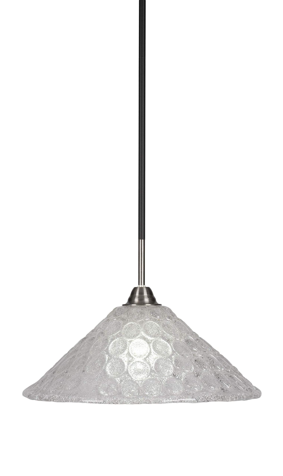 Toltec Lighting Paramount 1 Light Pendant In Matte Black & Brushed Nickel (3401-Mbbn-411)