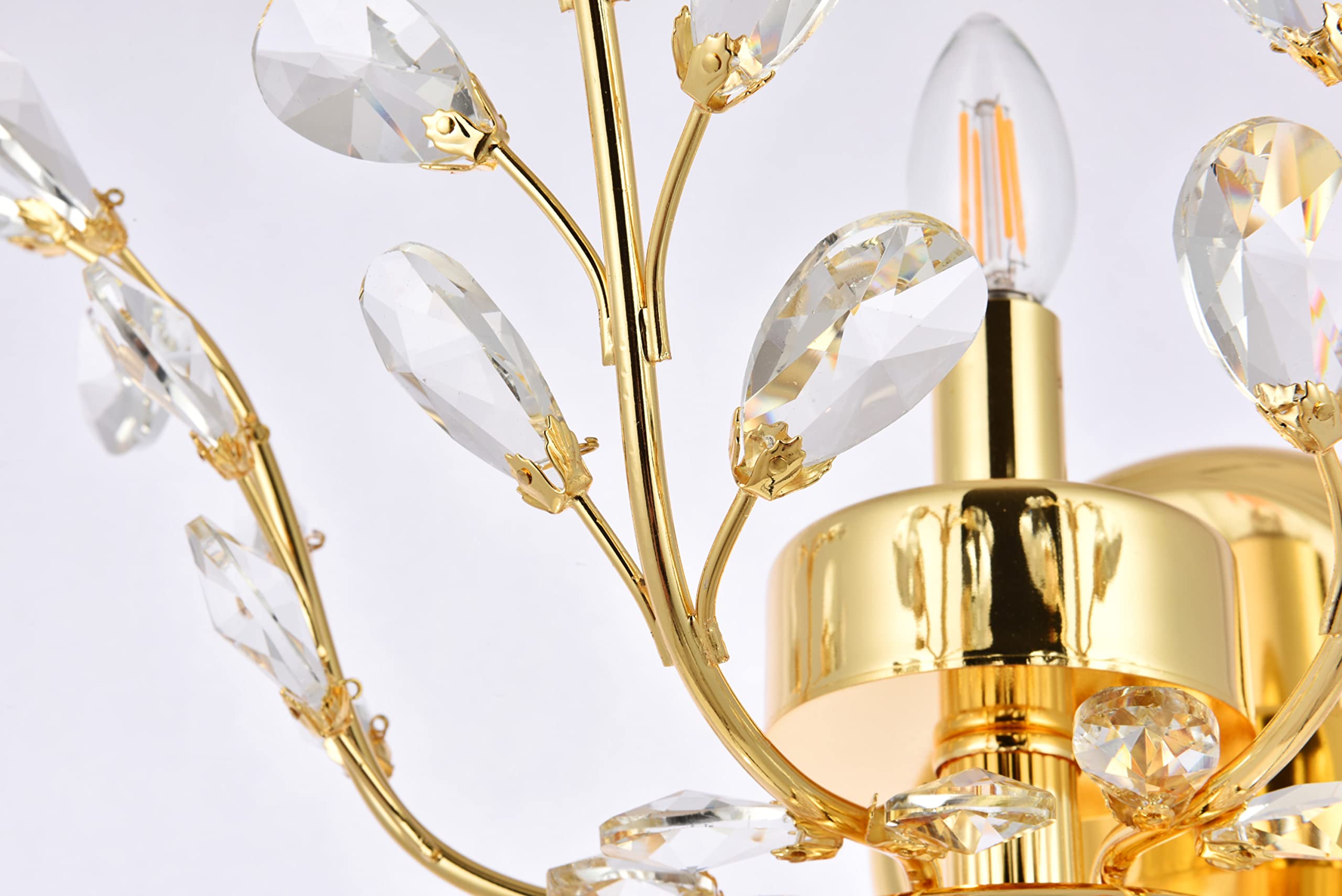 Elegant Lighting Orchid - One Light Wall Sconce-Chrome Finish-Royal Cut Crystal Type