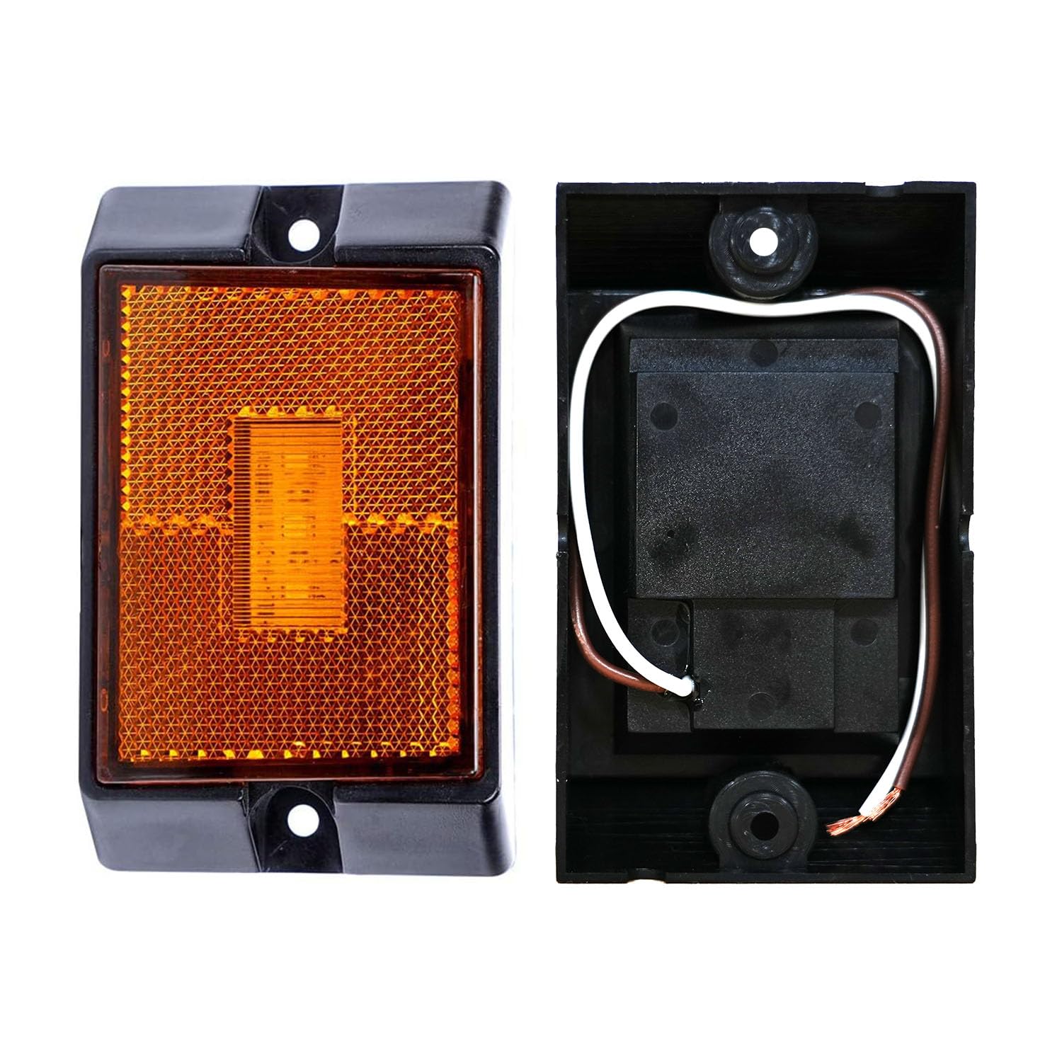 Czc Auto Led Amber Side Marker Lights Sealed Submersible Led Clearance Reflector Lamps Waterproof Trailer Running Lights For 12V