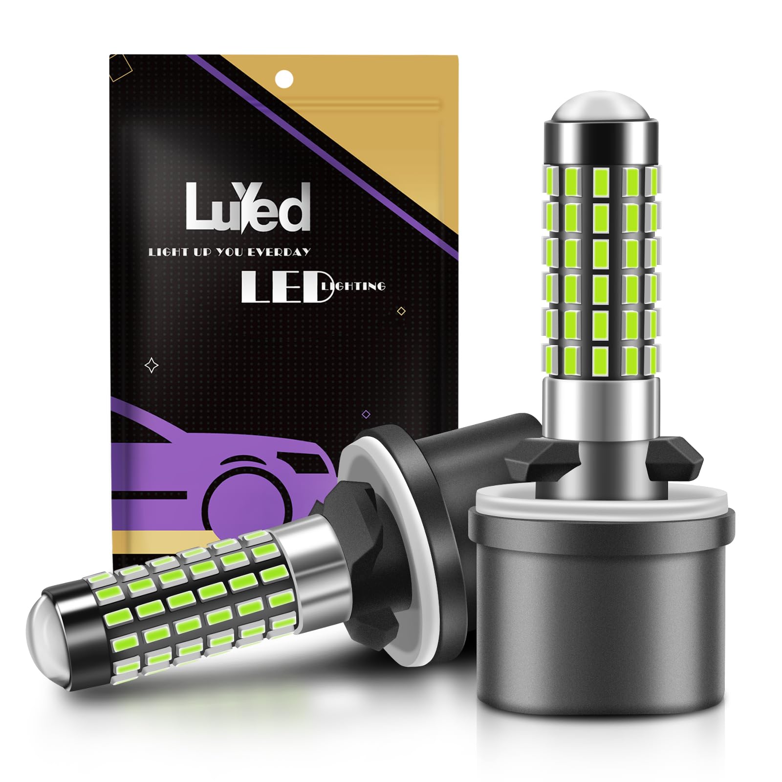 LUYED 880 LED Fog Light Bulb Super Brighter 8000K Ice Blue 1:1 Mini Size 886 890 892 893 Pack of 2