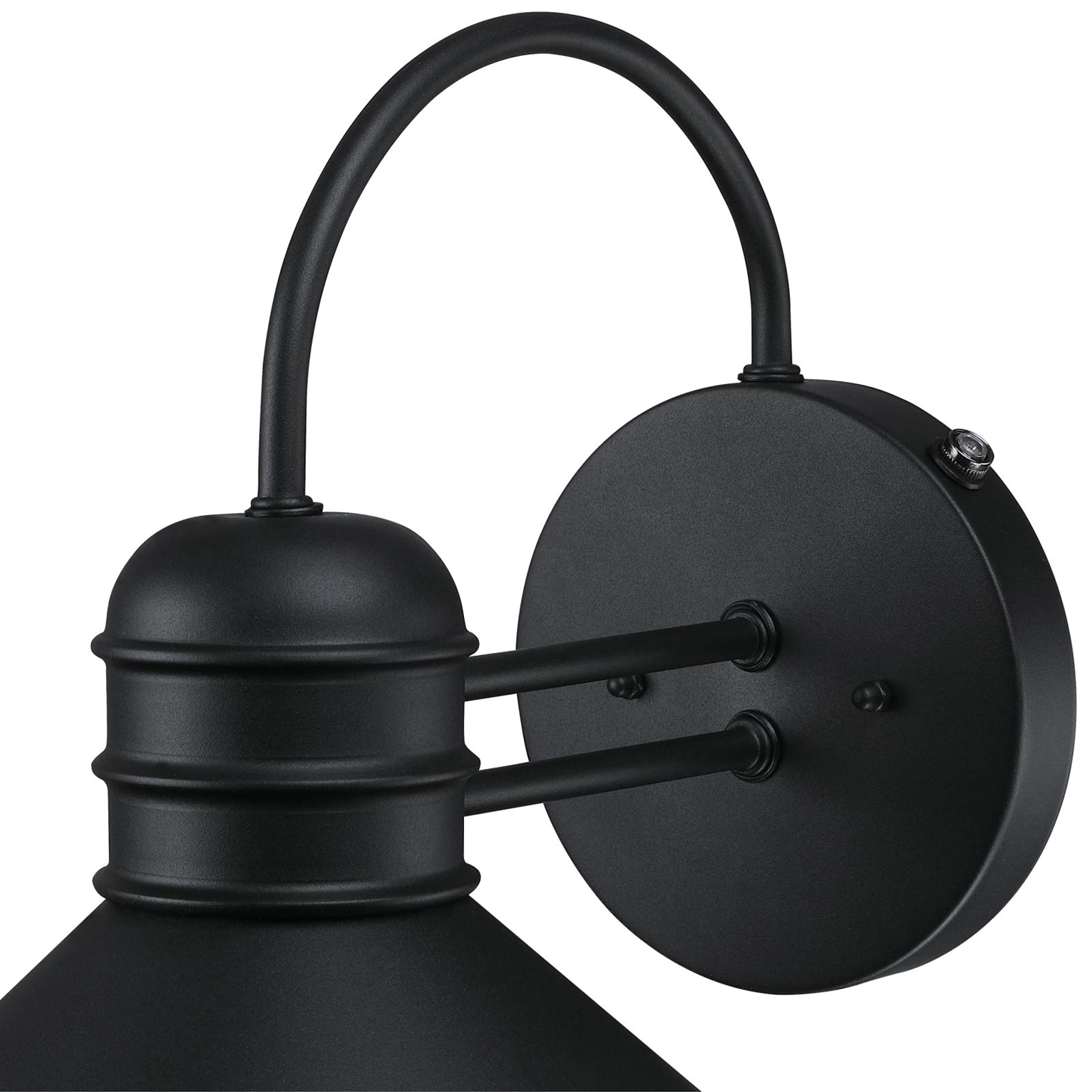 Westinghouse 6120500 Watts Creek Craftsman-Style One Light Outdoor Wall Fixture With Dusk To Dawn Sensor, Textured Black Finish