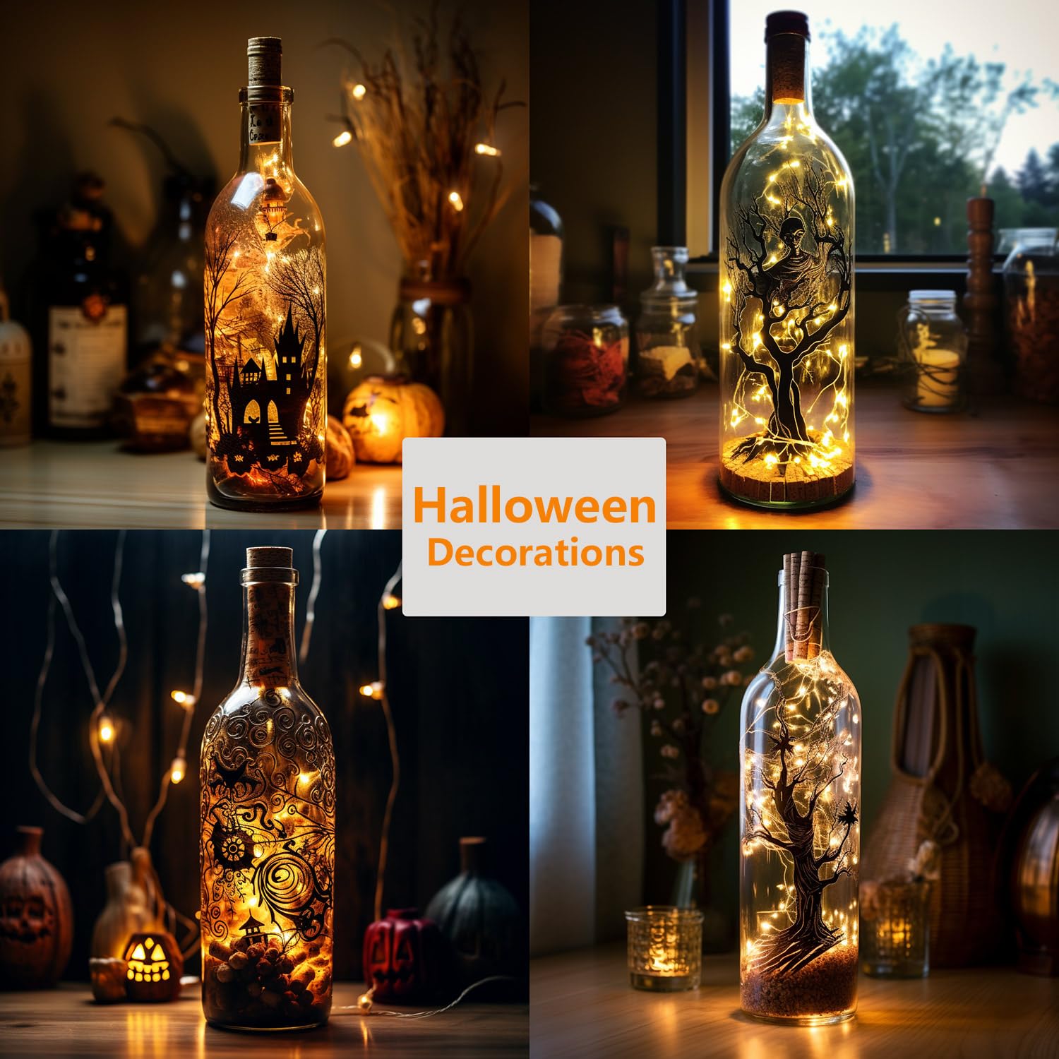 Ledikon 20 Pack Wine Bottle Lights With Cork Battery Operated 3.3Ft 20 Led Silver Wire Cork Fairy Lights For Liquor Bottles,Jars,Crafts,Wedding,Party,Centerpieces,Table Decor,Warm White