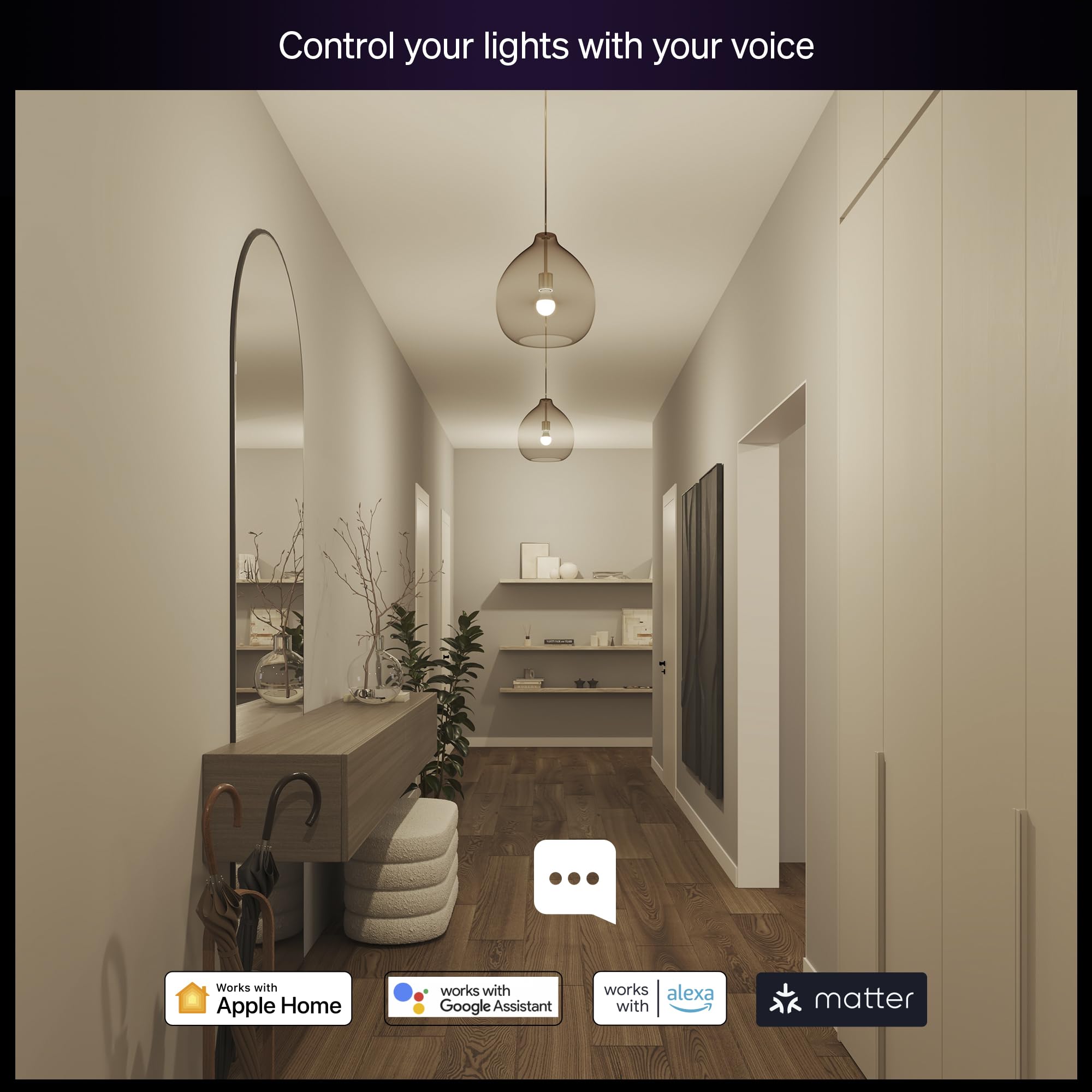 Philips Hue Essential Smart LED A19 Bulb, Dimmable, 800 Lumens, E26 Base, White/Color Ambiance, 1-Pack