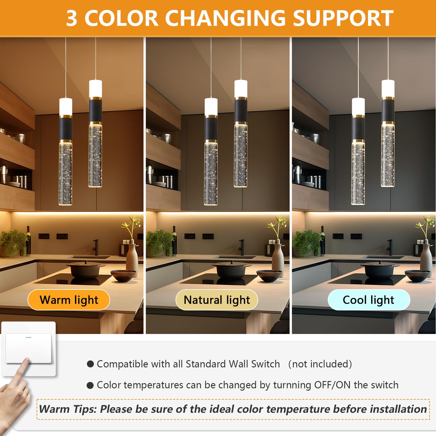 Embring Led Pendant Light,3 Pack Black Gold Pendant Lighting For Kitchen Island, Modern Dining Room Light Fixture,Kitchen Island Lighting?