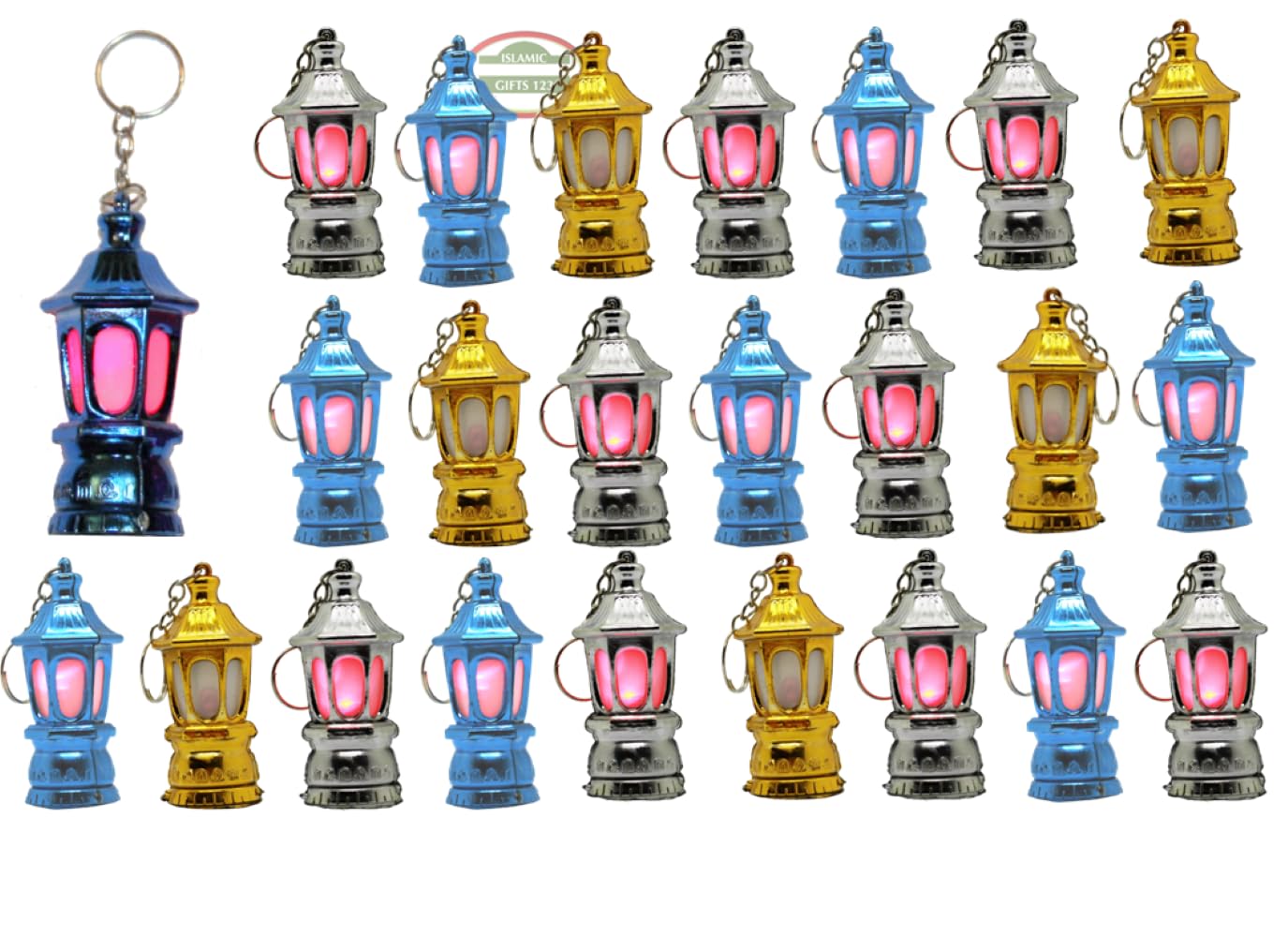 Bulk Mini Keychain Flashlights Pocket Ramadan Lantern Key Chain Keyring Islamic Eid Gift for Bag Handbag Purse Home Ramadan Gift