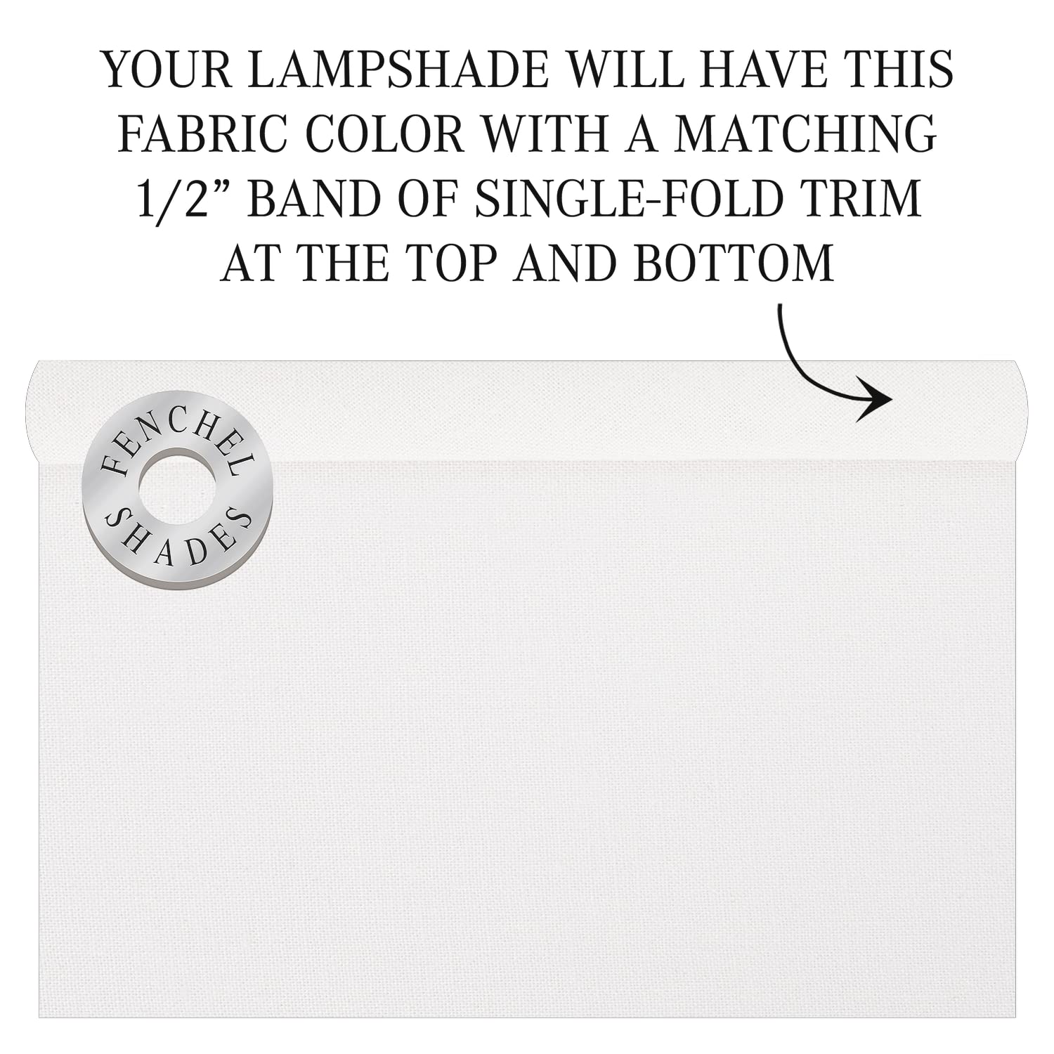 Fenchelshades.Com 10'' Top Diameter X 10'' Bottom Diameter 10'' Height Fabric Drum Lampshade Spider Attachment (Linen Snow)