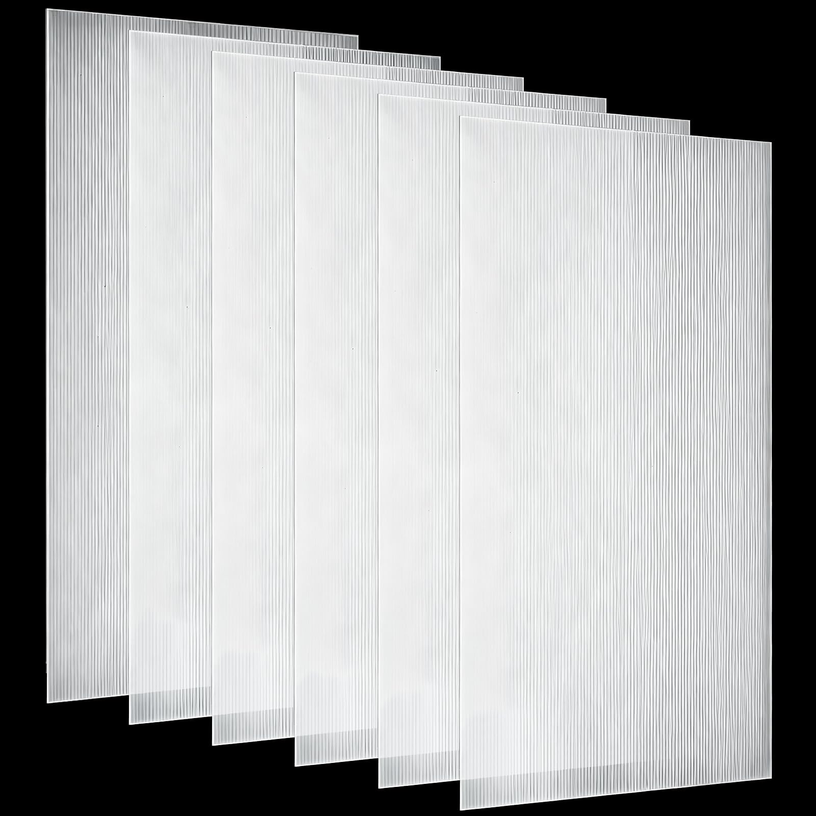 Pushglossy 6 Pack 23.75 x 47.75 x 0.2 Fluorescent Light Covers Classroom Office Diffuser Panels for 2x4ft Drop Ceiling Light Fix