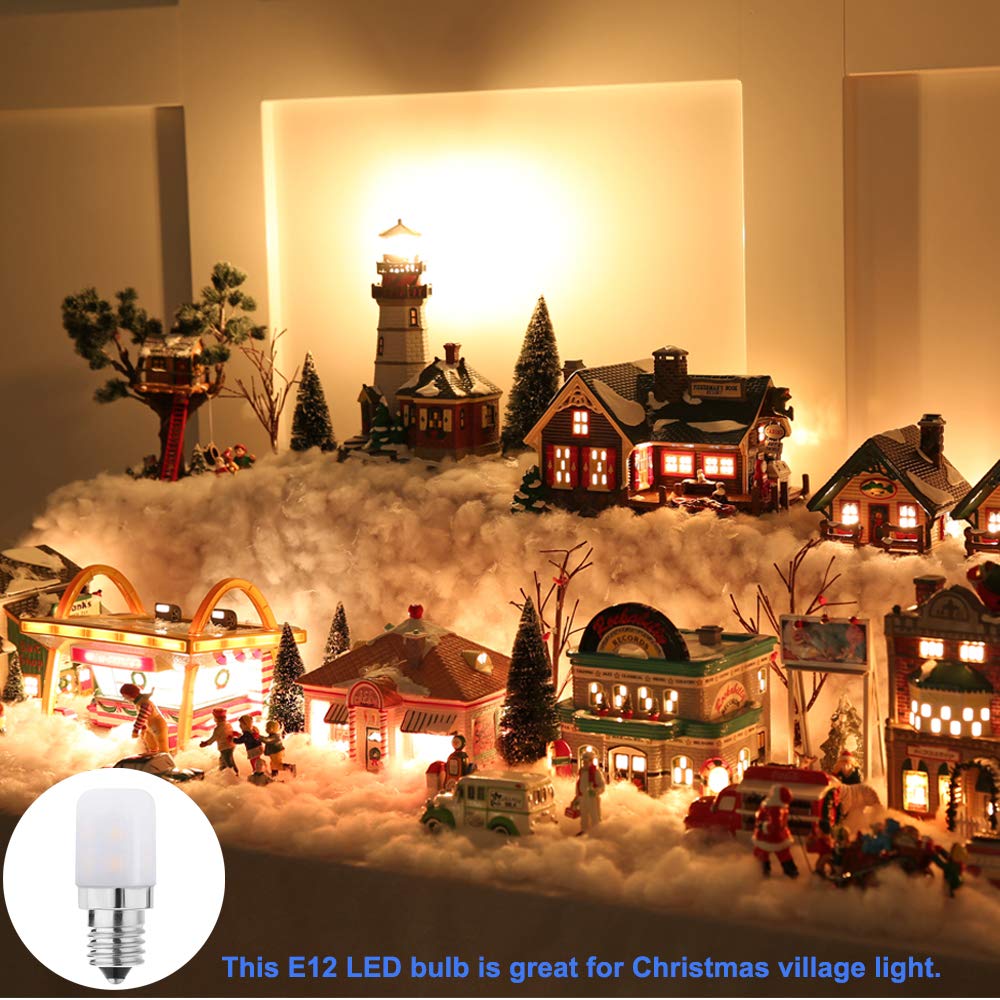 Makergroup E12 LED Light Bulbs, Warm White, 2W, 2700K-3000K, 6-Pack, Ideal for Night Lights, Salt Lamps, Candelabra