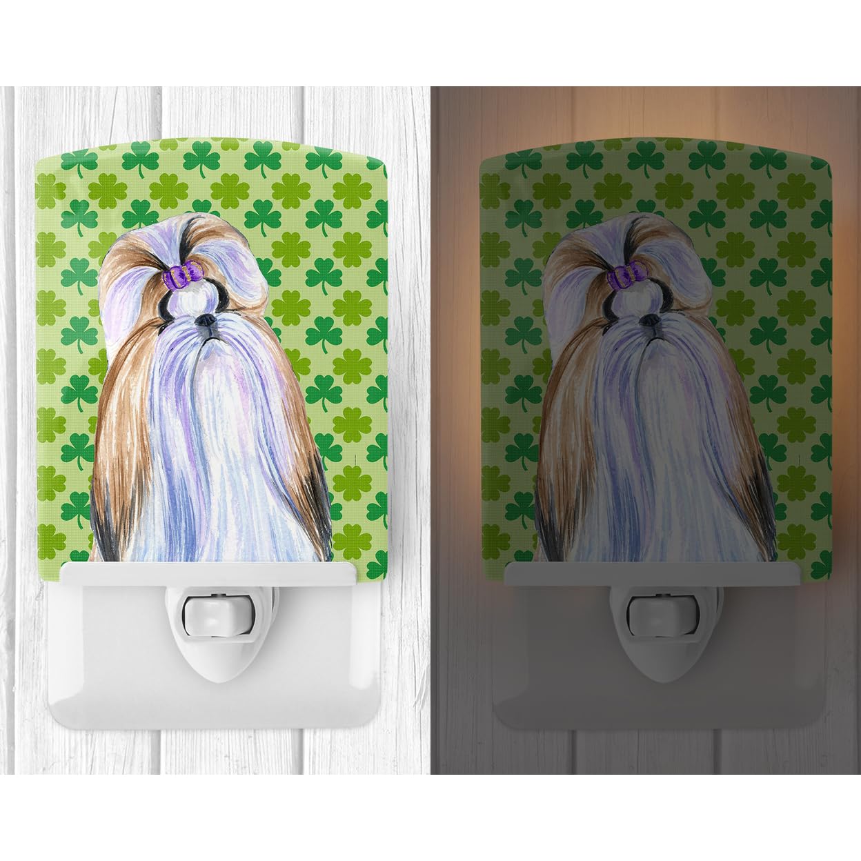 Carolines Treasures Ceramic Night Light, Shih Tzu Portrait, 6x4x3in, Multicolor, Model SS4396CNL, UL-Certified