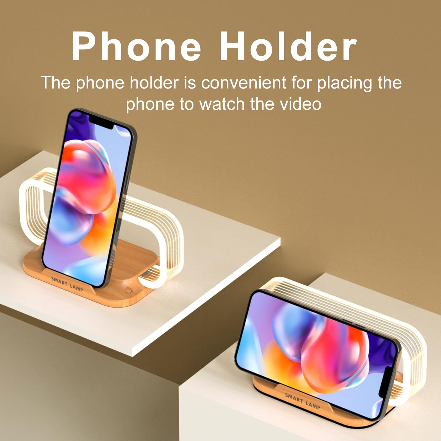 Donewin Small Nightstand Lamp With Wireless Charger, Cute Bedside Lamp With Clock, Stepless Dimmable, 3 Color Modes