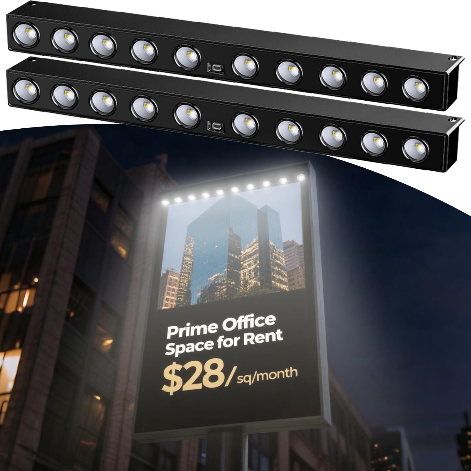 Solar Sign Light Wall lamp,2Pack Set of Solar Outdoor Sign Light, with Automatic Charging and Automatic on/Off Function, Suitabl