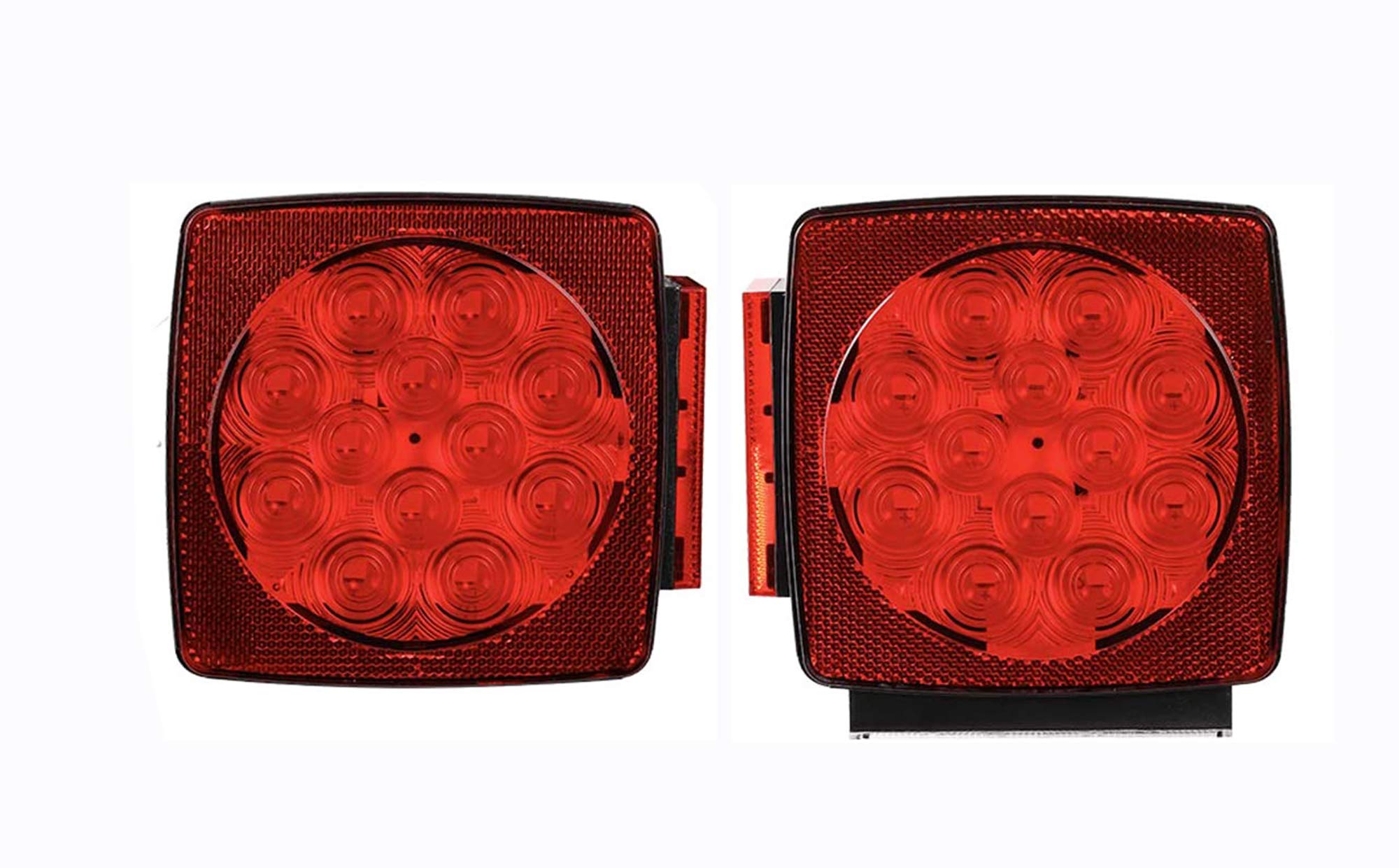 Maxxhaul 50343 12V Led Submersible Left And Right Trailer Lights For Trailers Less Than 80'' Wide