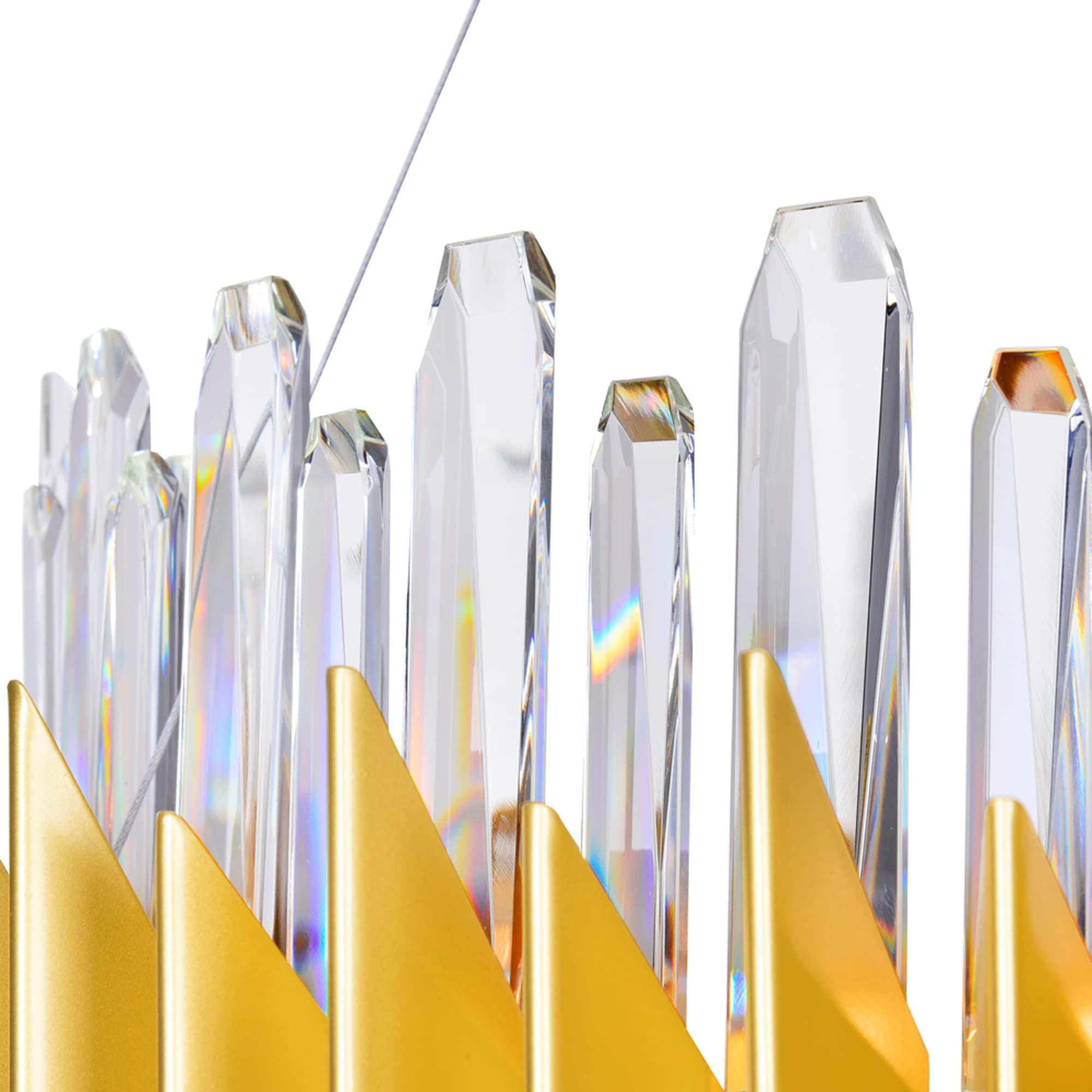 Cwi Lighting Cityscape 24-Light Satin Gold Metal Chandelier - Contemporary Design