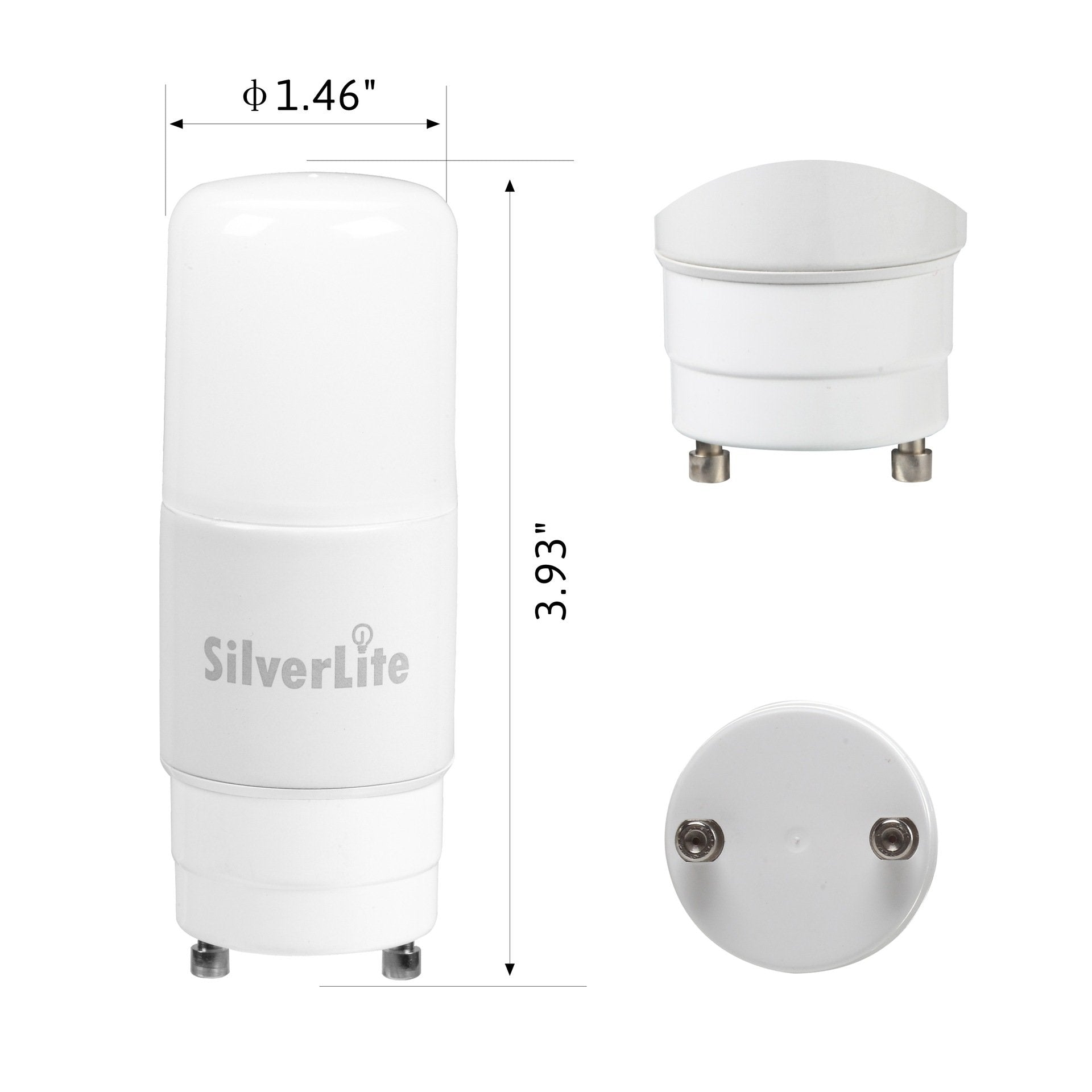 Silverlite 5W(13W Cfl Equivalent) Led Stick Pl Bulb Gu24 Base, 500Lm, Daylight(4000K), 120-277 Voltage, Ul Listed, 10 Pack