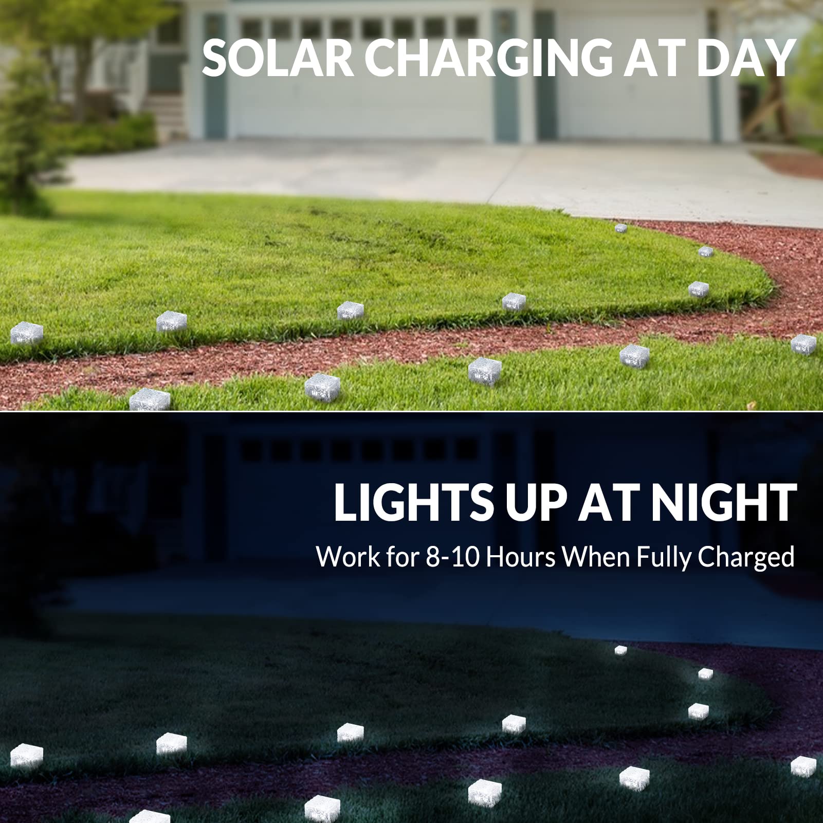 Xingtong Solar Brick Lights, Outdoor Solar Lights, Outdoor Waterproof Patio Brick Lights, 2.8 * 2.8In Garden Decor For Outside 4