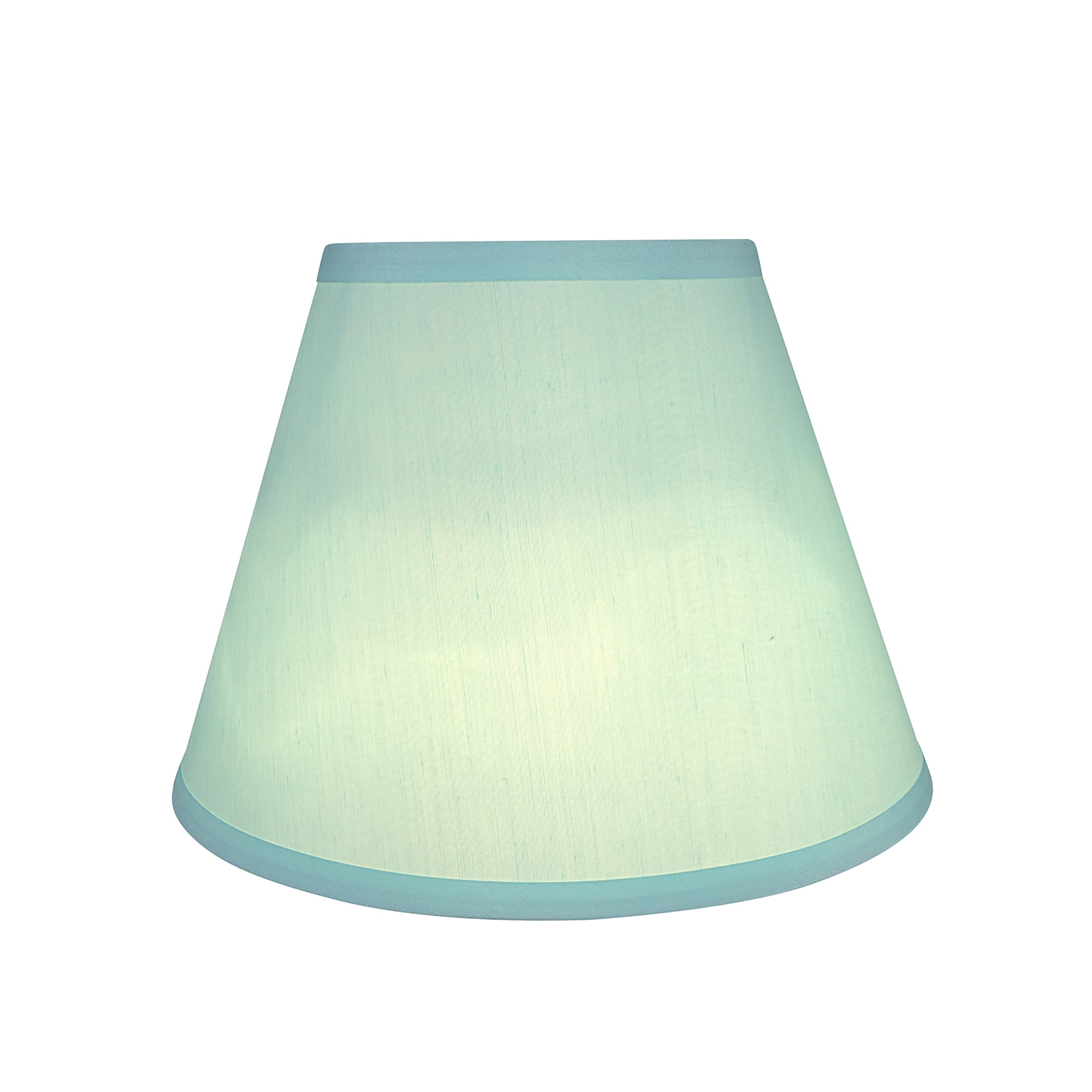 Aspen Creative 58906 Transitional Hardback Empire Shape Uno Construction Lamp Shade In Light Blue, 9'' Wide (5'' X 9'' X 7'')
