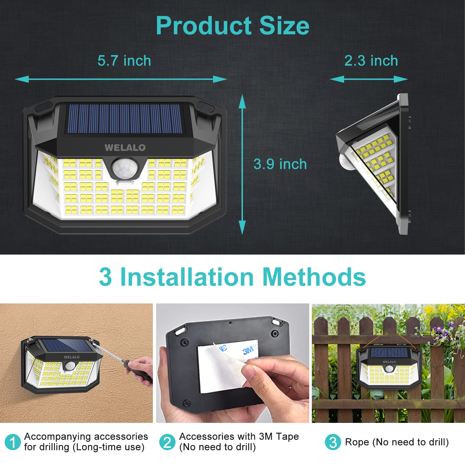 Welalo Solar Motion Lights Outdoor