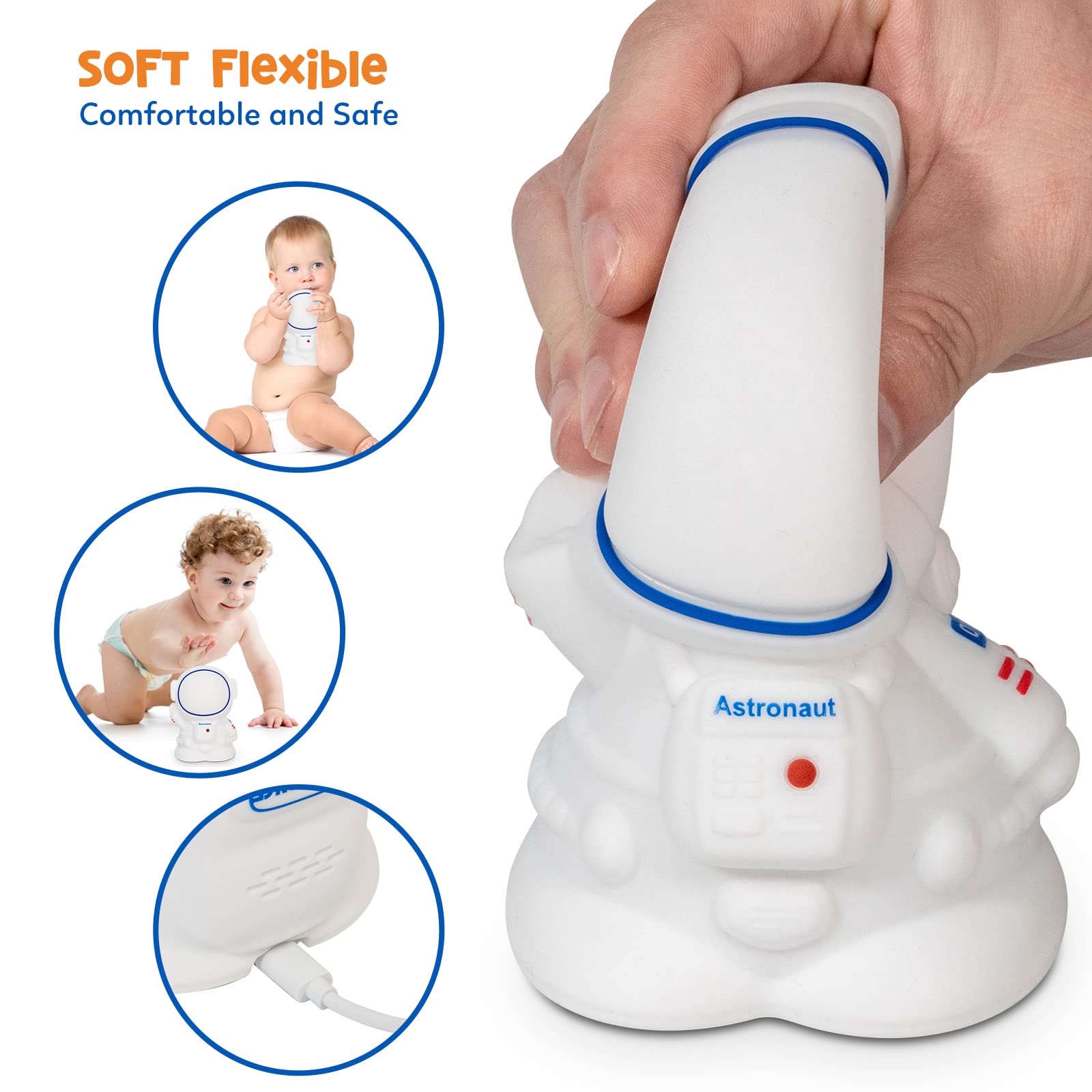 Mamtopia Astronaut Night Light For Kids Room Night Lamp Children Toddler Room Decor Silicone Baby Nursery Night Lights