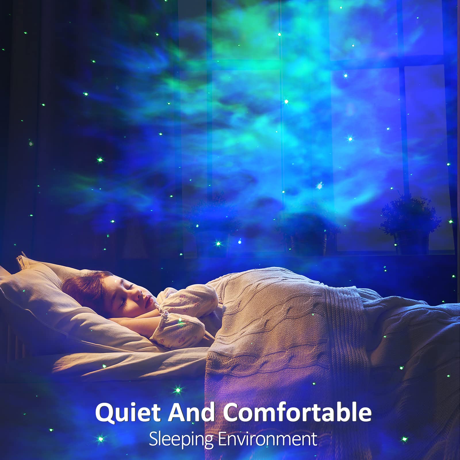 Juiara Astronaut Star Projector Night Light - Space Galaxy Lamp With Timer & Remote, White