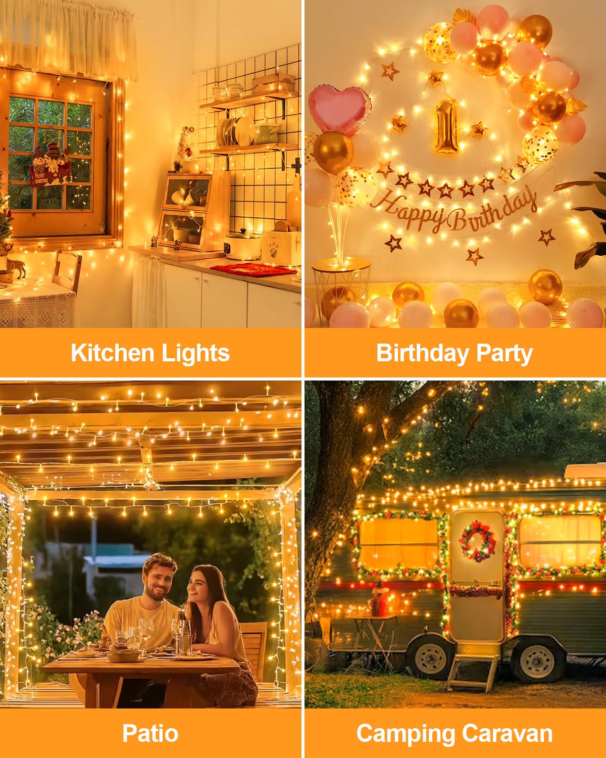 125Ft 380 Led Warm Christmas Lights, Plug In Christmas String Lights Connectable, Timer & Memory, Waterproof Twinkle Tree Light