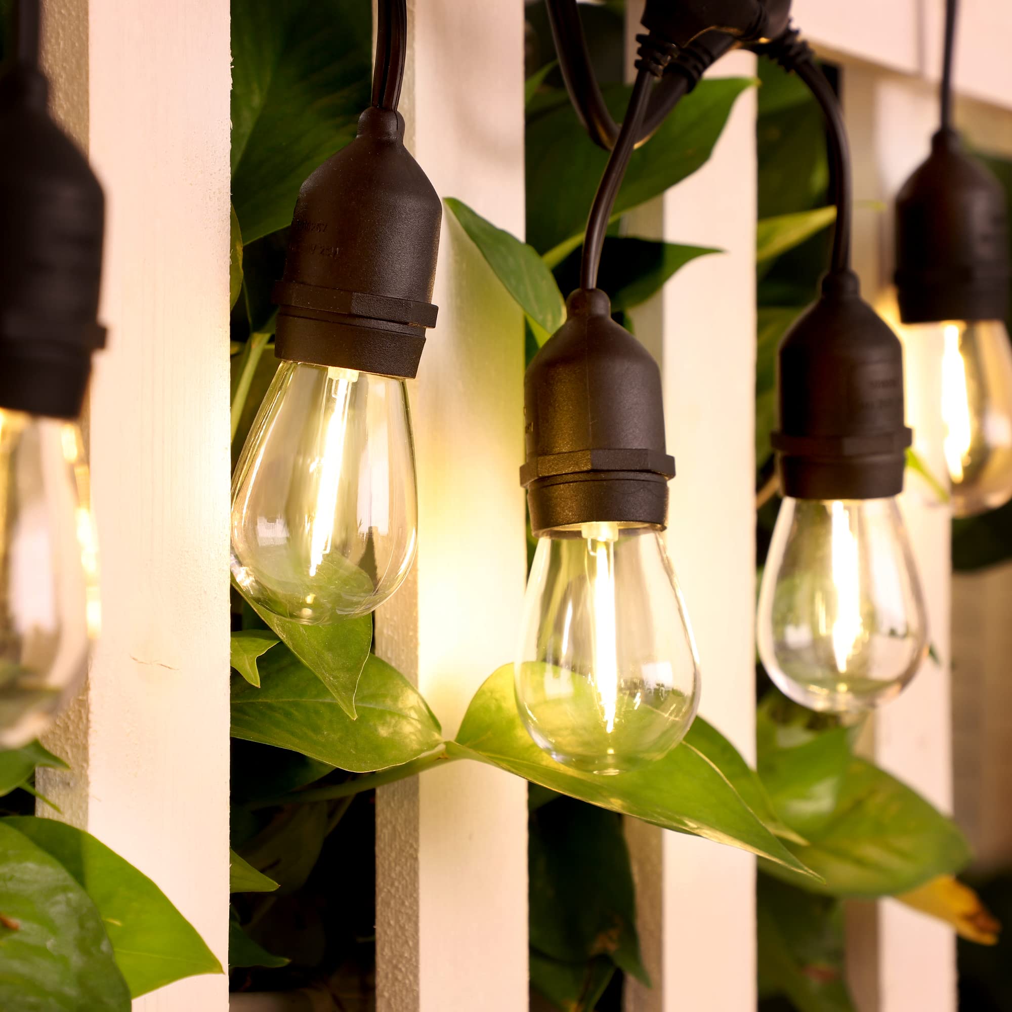 Mlambert 24 Pack Led String Light Bulbs,Shatterproof Outdoor String S14 Replacement Light Bulbs 2700K,Waterproof 1W Led Bulbs Equal To 11W,Not Solar