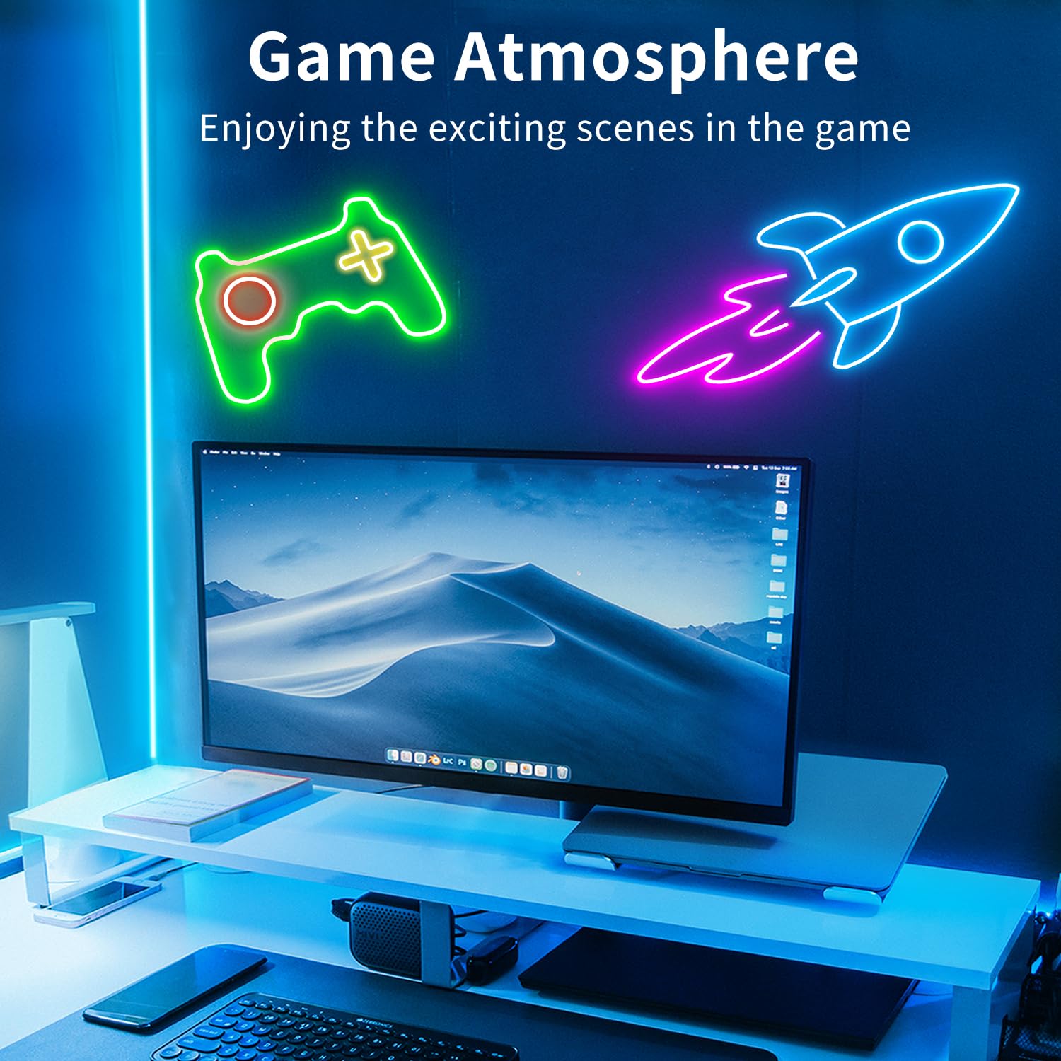 Vimeepro 32.8Ft Rgb Led Neon Rope Lights, Music Sync, Ip65 Waterproof, Remote/App Control