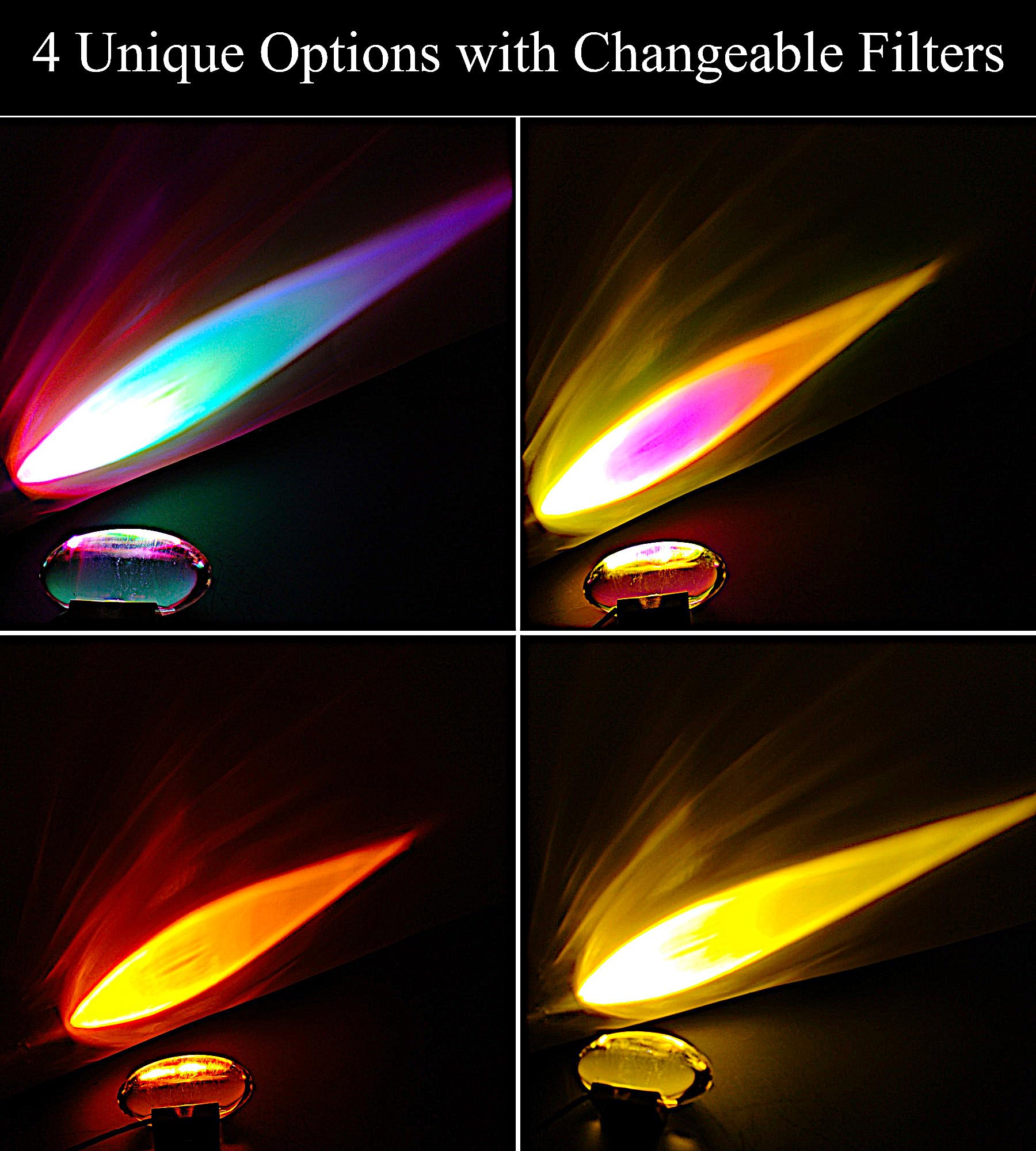 Alymack Sunrise Aura Mood Light - Adjustable Angel Eyes Led Projector Lamp Ambient Night Lights - Rgb Colorful Backlighting Disp