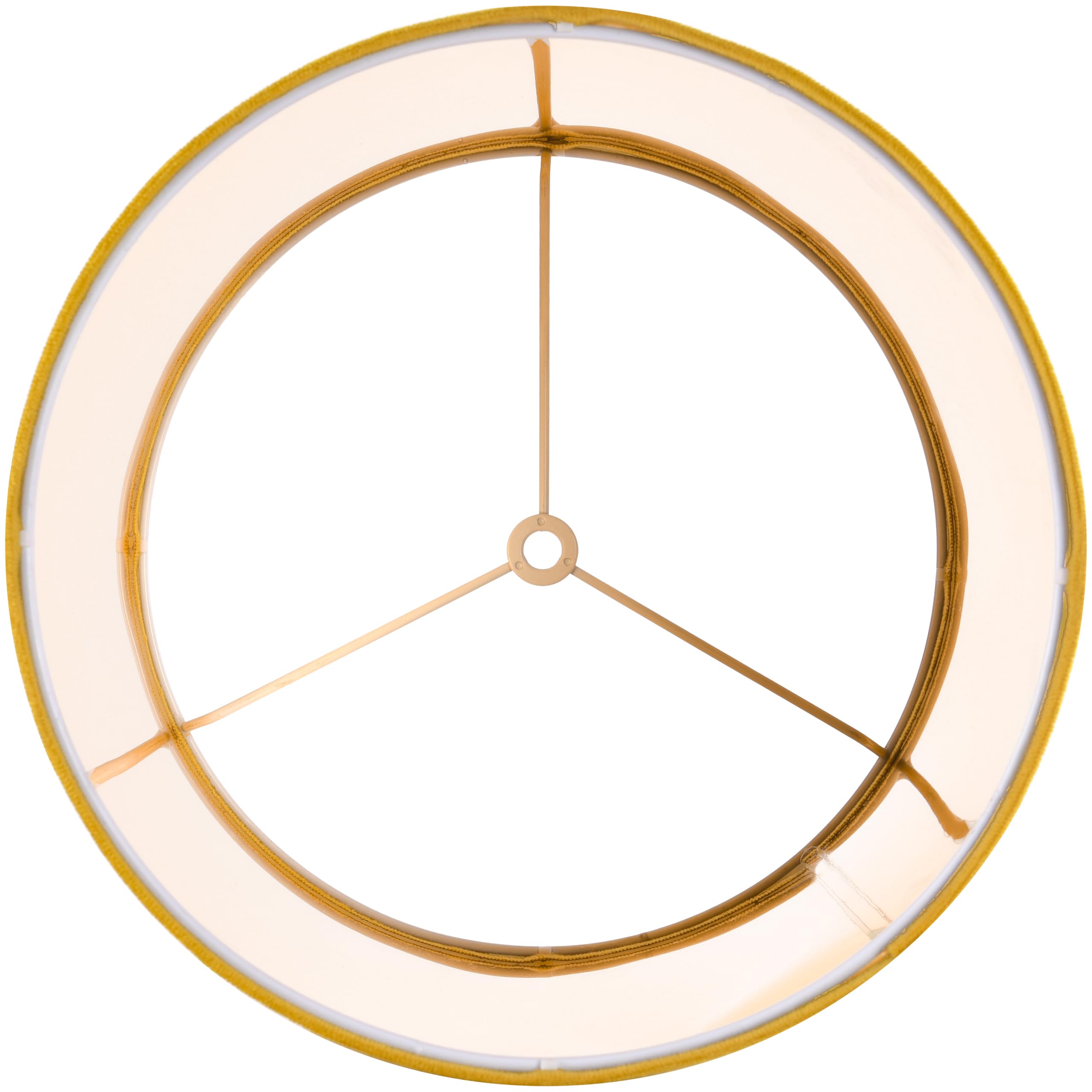 Go&So Yellow Velvet Drum Lamp Shade Set Of 2 Medium 13'' Top X 13'' Bottom X 10'' High(Spider) Modern Lamp Shades For Table Lamp