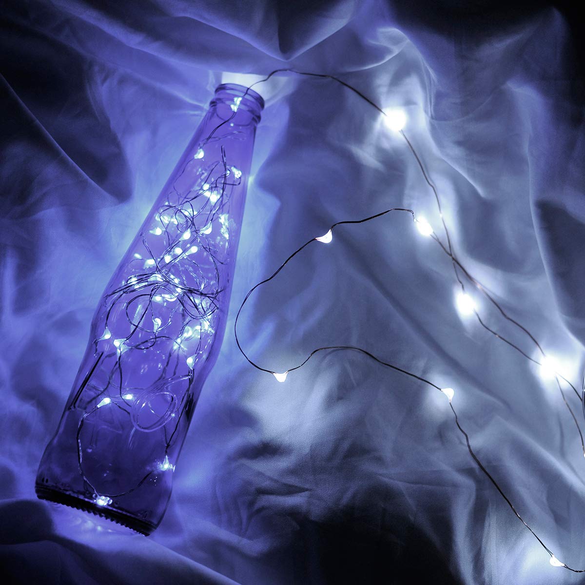 Ariceleo Led Fairy Lights Battery Operated, 4 Packs Mini Battery Powered Copper Wire Starry Fairy Lights for Bedroom, Christmas,