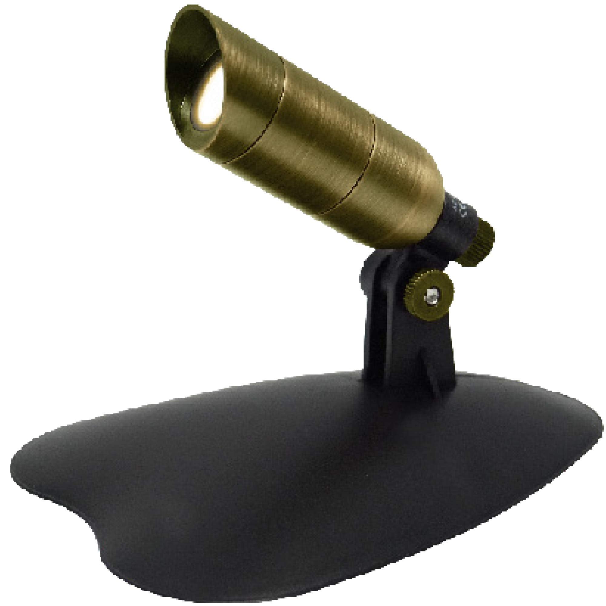 Ignite Landscape Lighting 1-Watt Brass Mini LED Spotlight for Landscape Lighting, Ponds, and Water Features - MS1W
