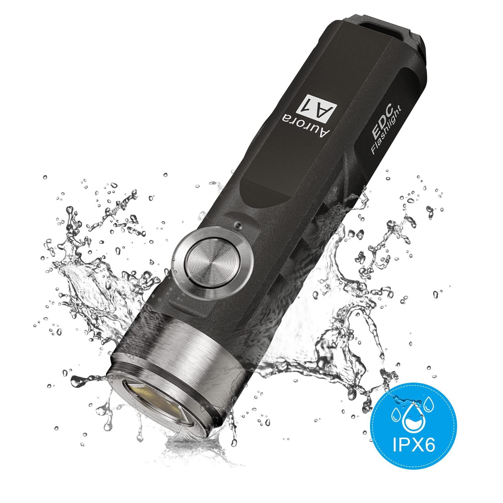 RovyVon A1 Gen 4 EDC Flashlight 650 Lumens Mini Keychain Rechargeable Black
