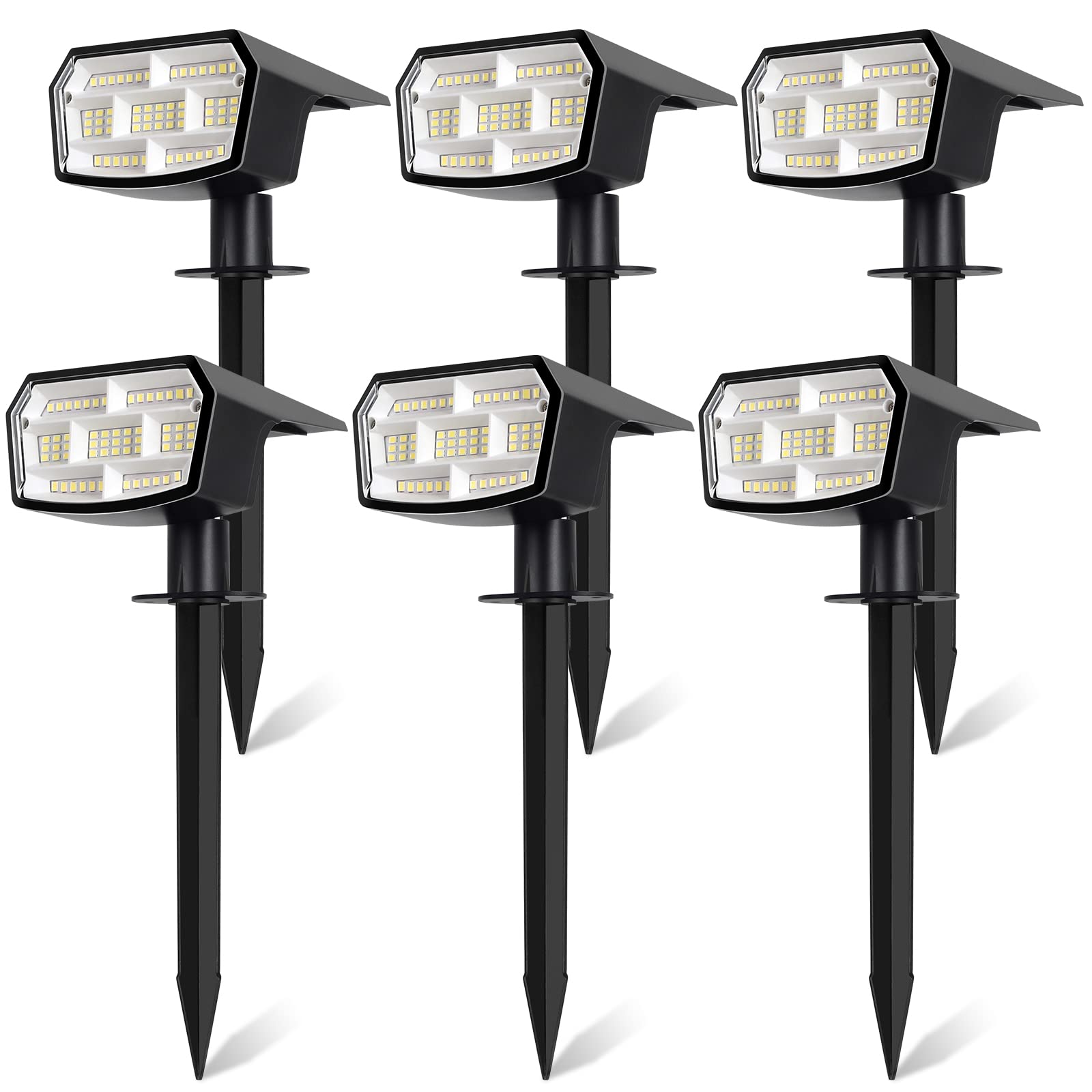 Shop Solar Light Sucolite 6-Pack Solar Spot Lights Outdoor, 59 LED Solar Lights Outdoor ...
