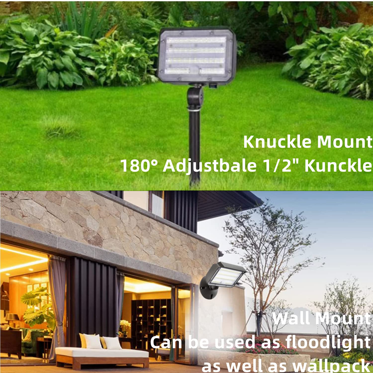 Whled Dusk To Dawn 150W Led Flood Light With 1/2'' Knuckle Mount (Plate Included), 5000K 21000Lm 100-277V, Etl Security Lighting For Sign/Flagpole/Tree/Yards/Advertising Boards, Brown, Wh-Fl150W